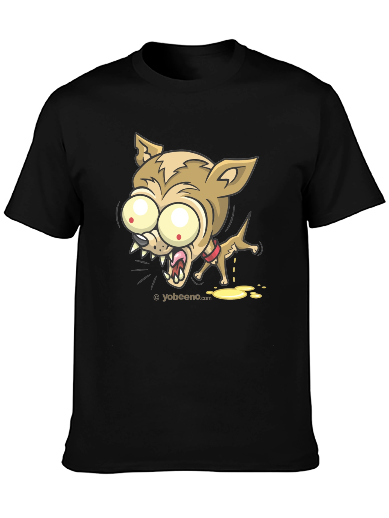Cartoon Chihuahua Graphic Tee - Black Unisex Shirt