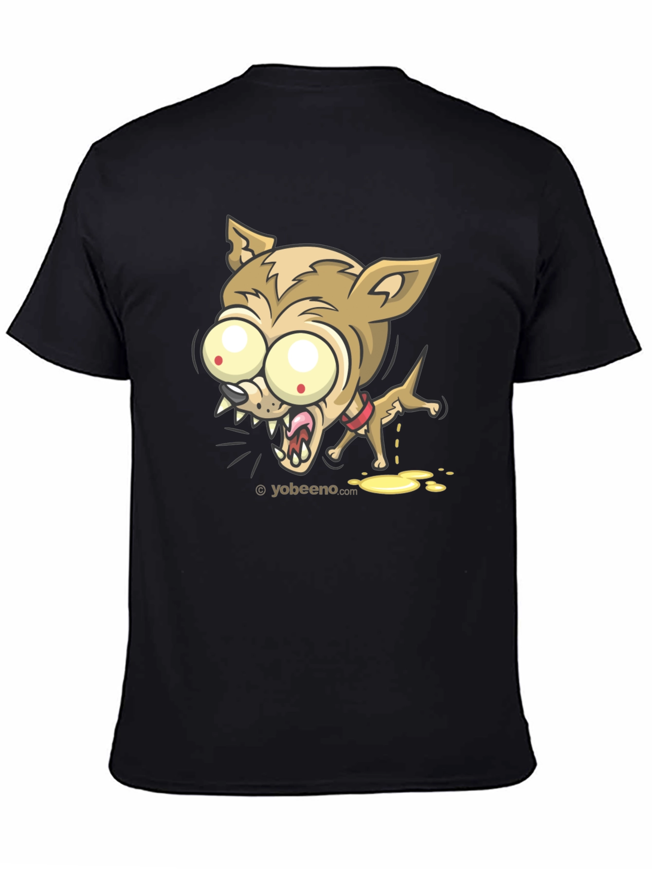 Cartoon Chihuahua Graphic Tee - Black Unisex Shirt