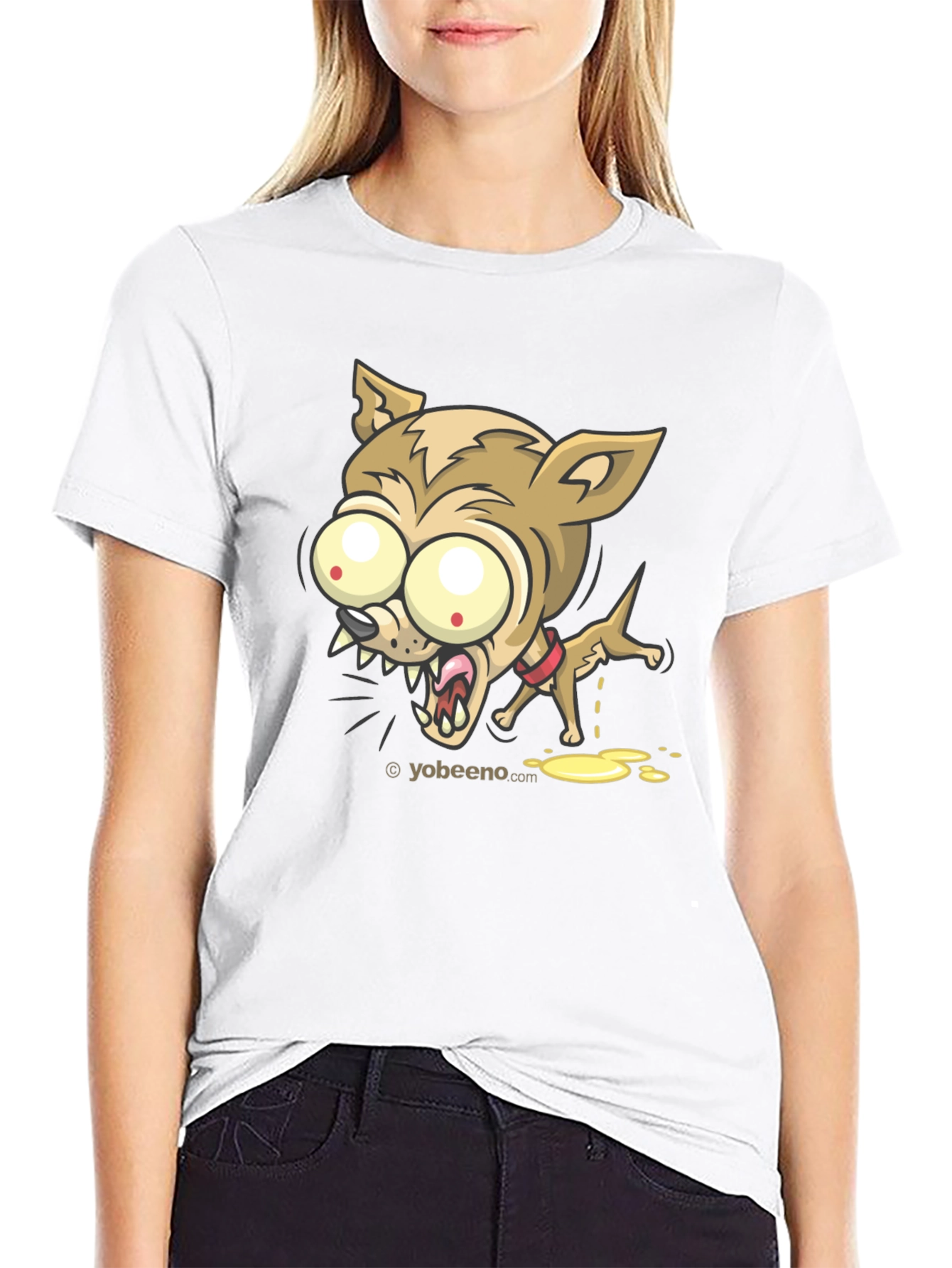 Cartoon Chihuahua Graphic Tee - Black Unisex Shirt
