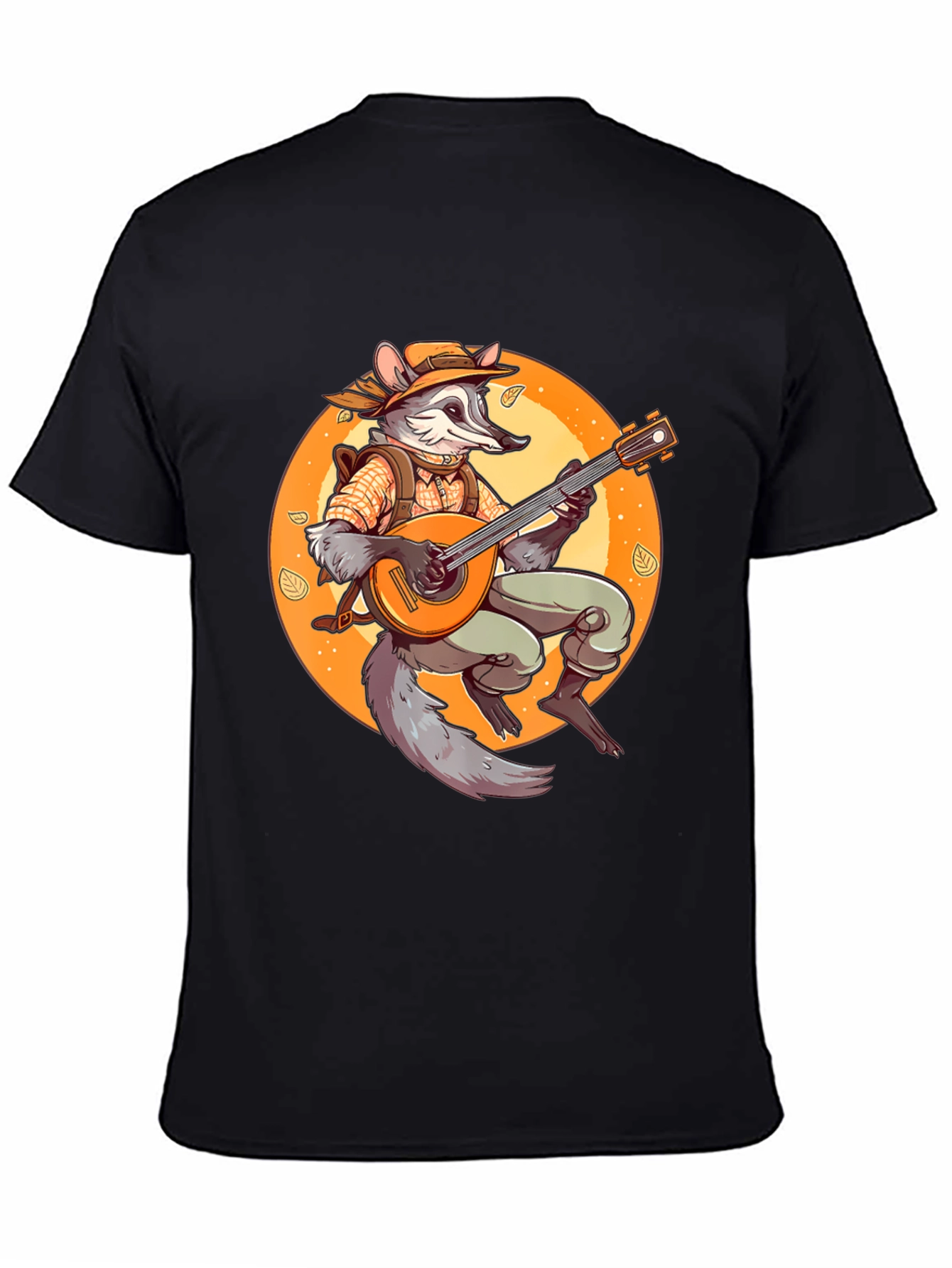 Raccoon Musician T-Shirt - Whimsical Animal Tee