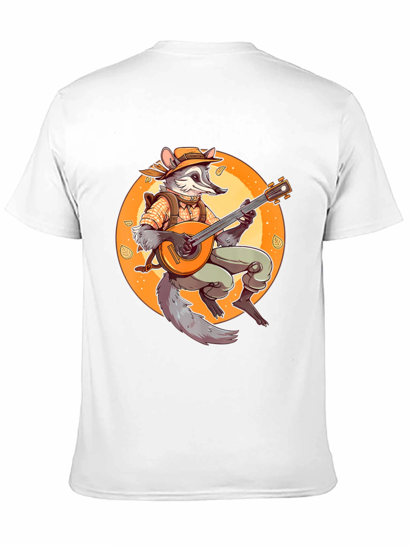 Raccoon Musician T-Shirt - Whimsical Animal Tee