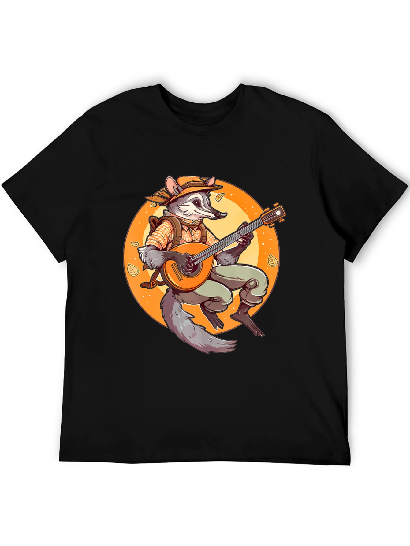 Raccoon Musician T-Shirt - Whimsical Animal Tee