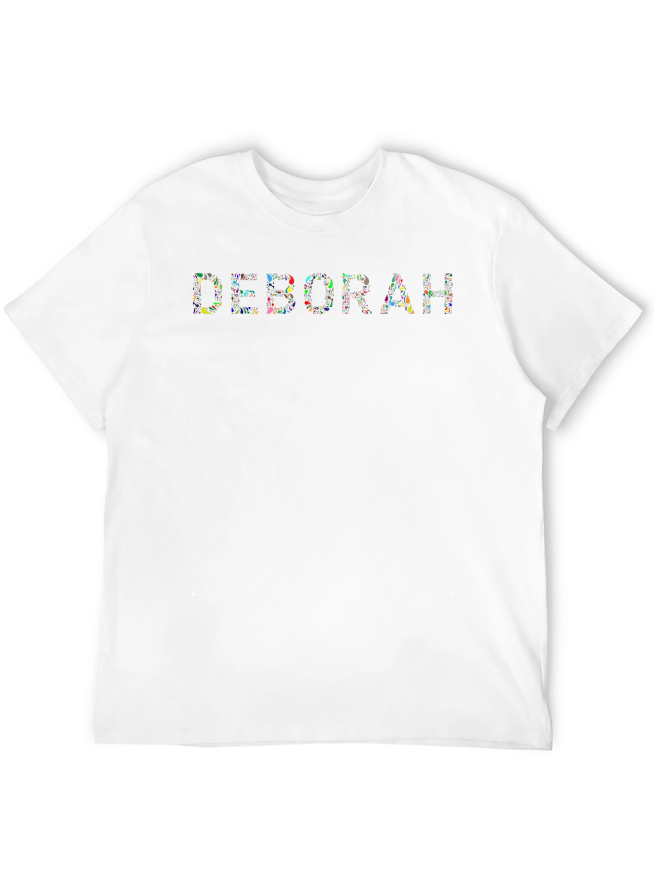 Deborah Custom Floral Print Black T-Shirt