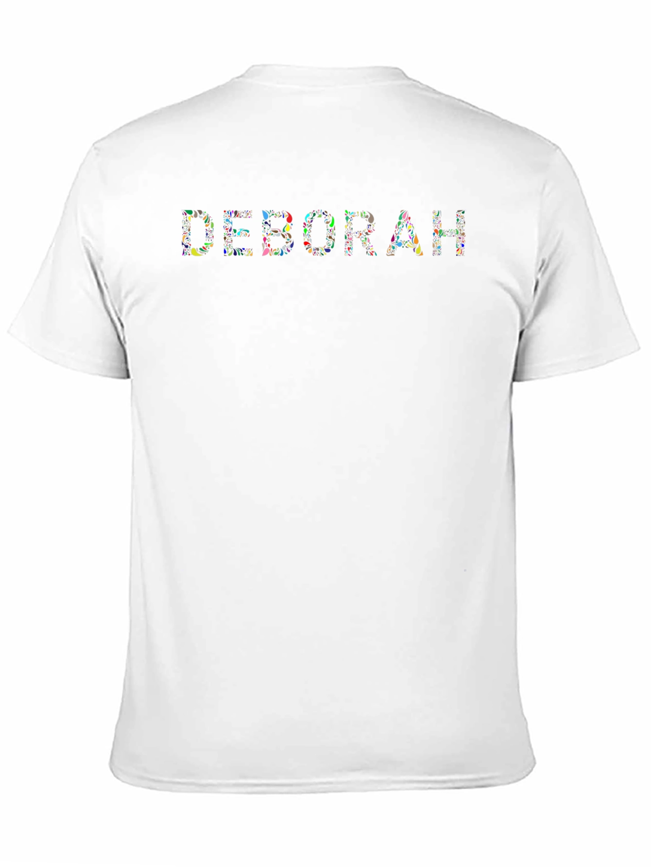 Deborah Custom Floral Print Black T-Shirt