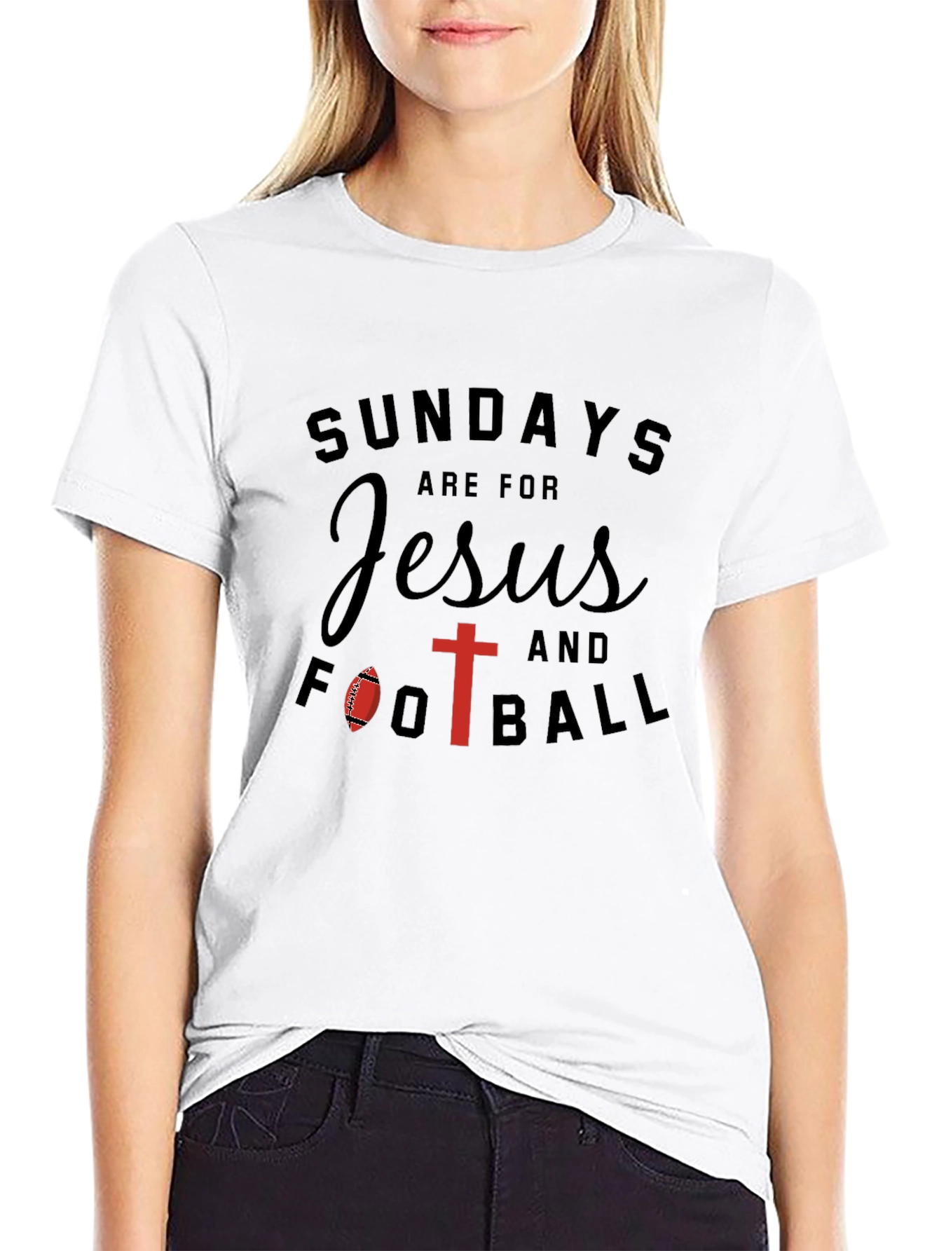 Sundays Are For Jesus And Football T-Shirt