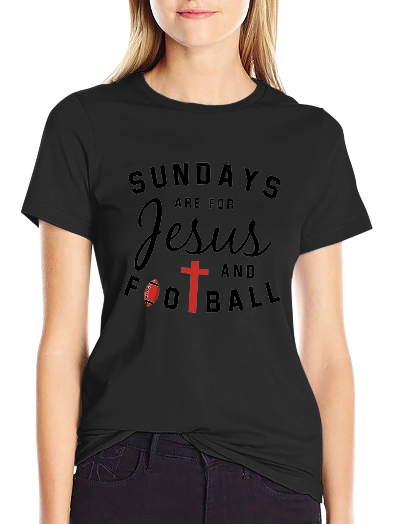 Sundays Are For Jesus And Football T-Shirt