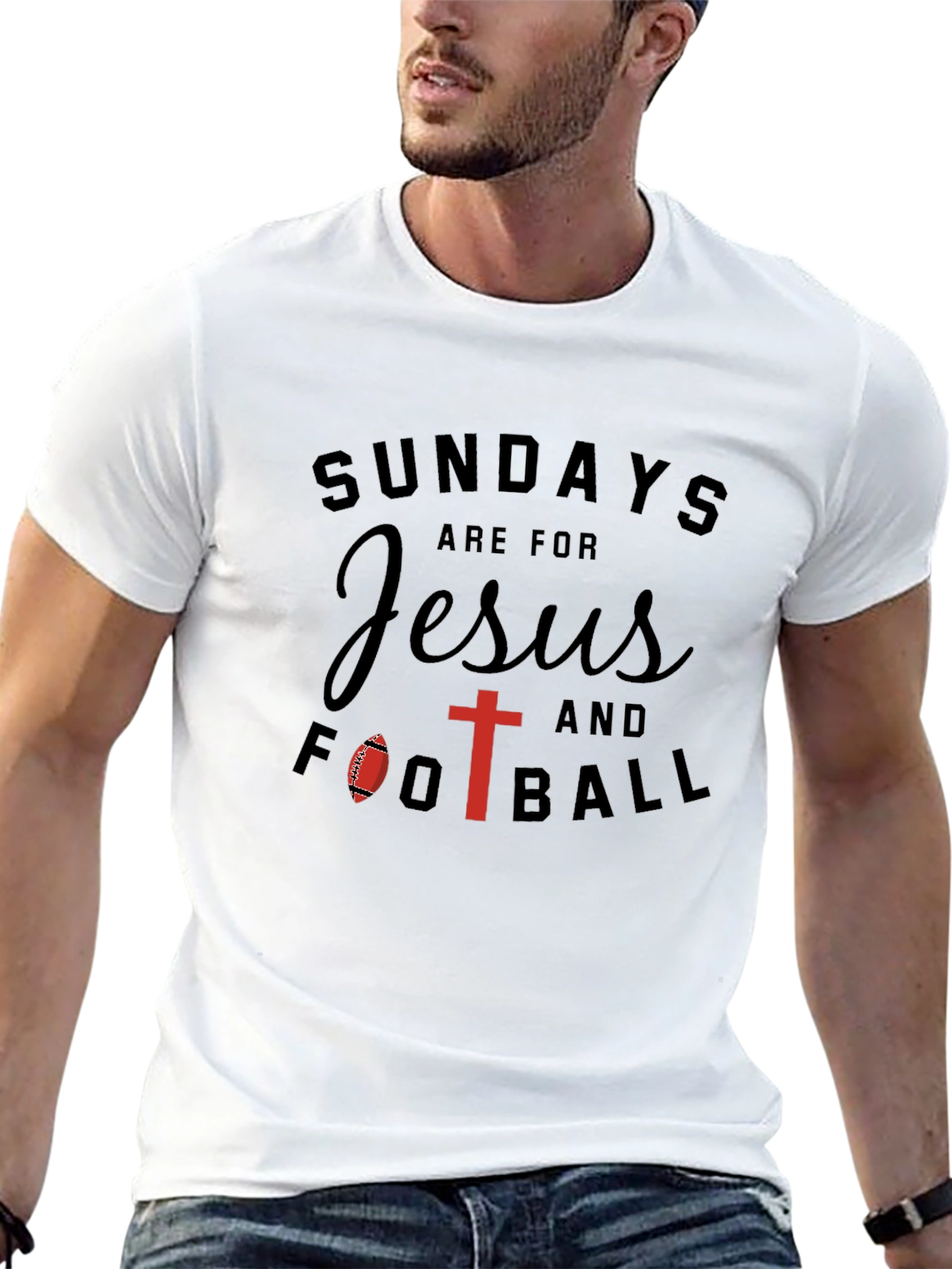 Sundays Are For Jesus And Football T-Shirt