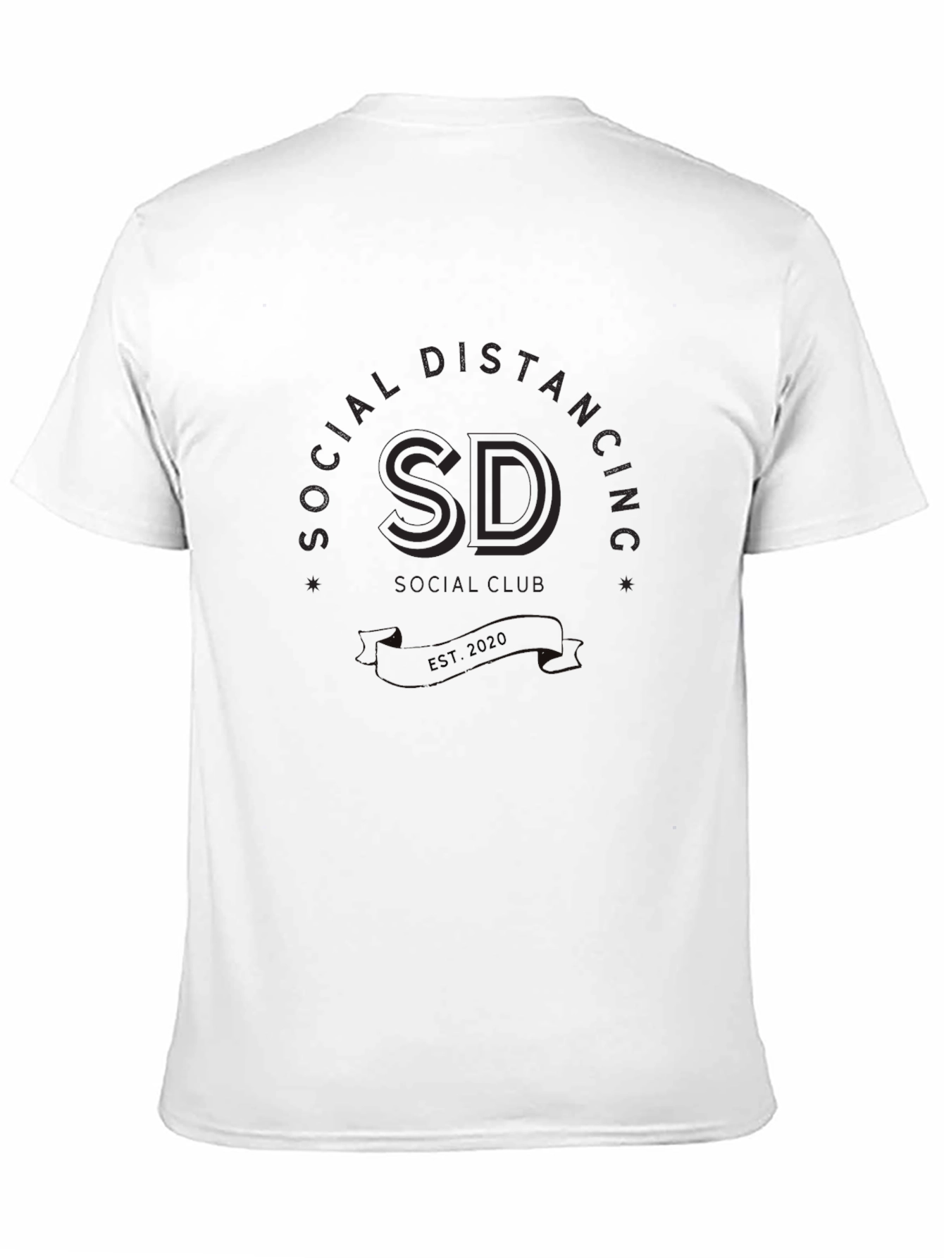 Social Distancing SD Est. 2020 Black T-Shirt