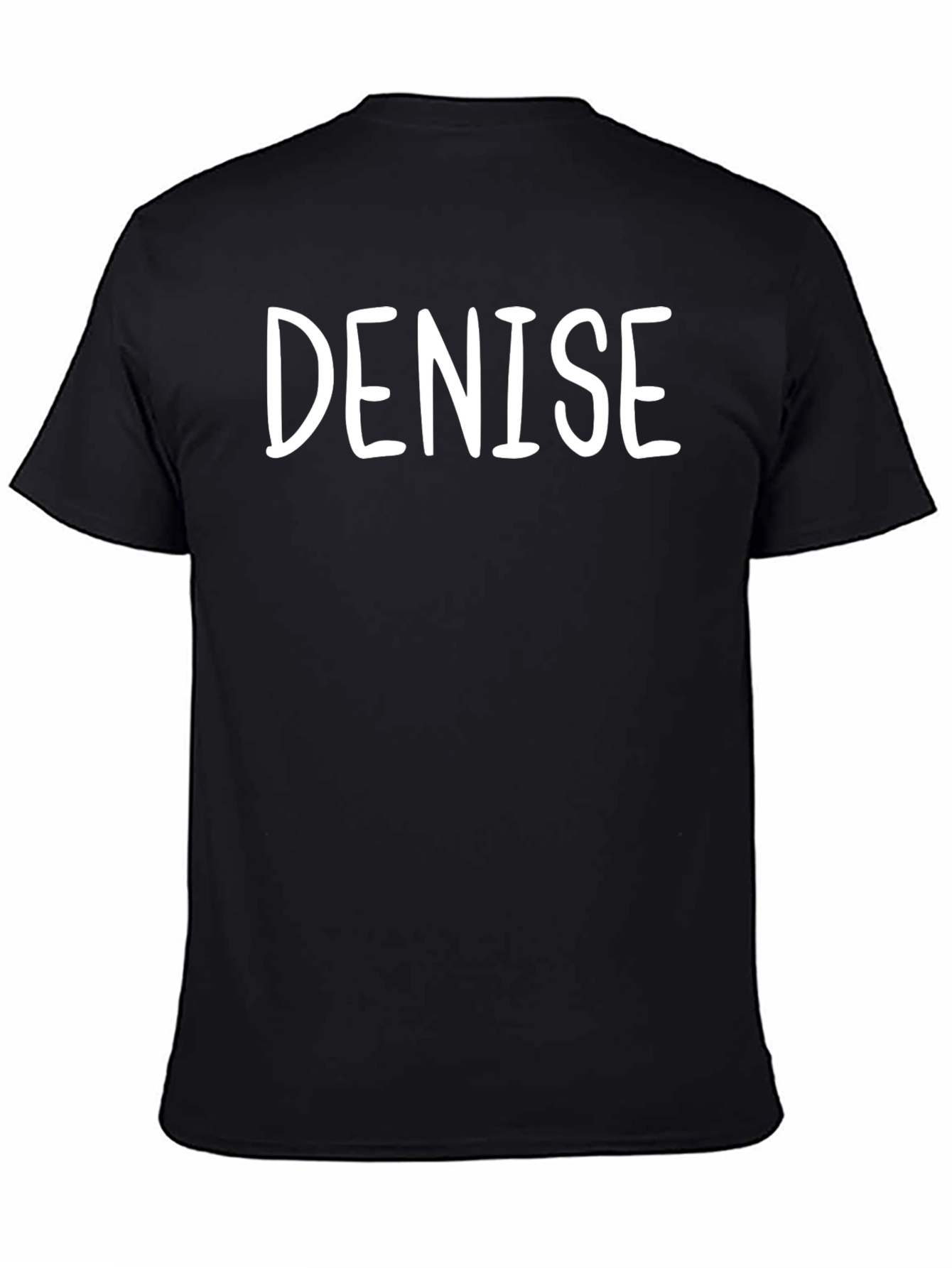 Denise Personalized Black T-Shirt - Custom Name Tee