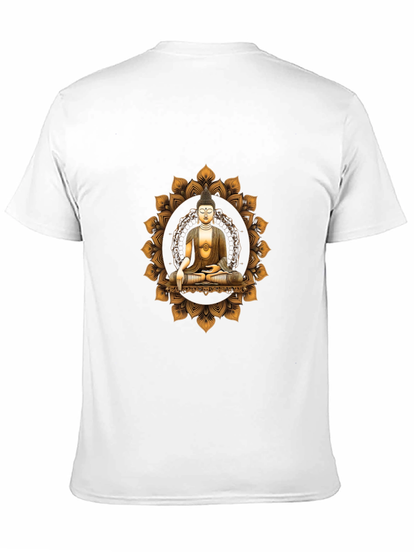 Buddha Mandala Graphic Tee - Black Cotton Comfort