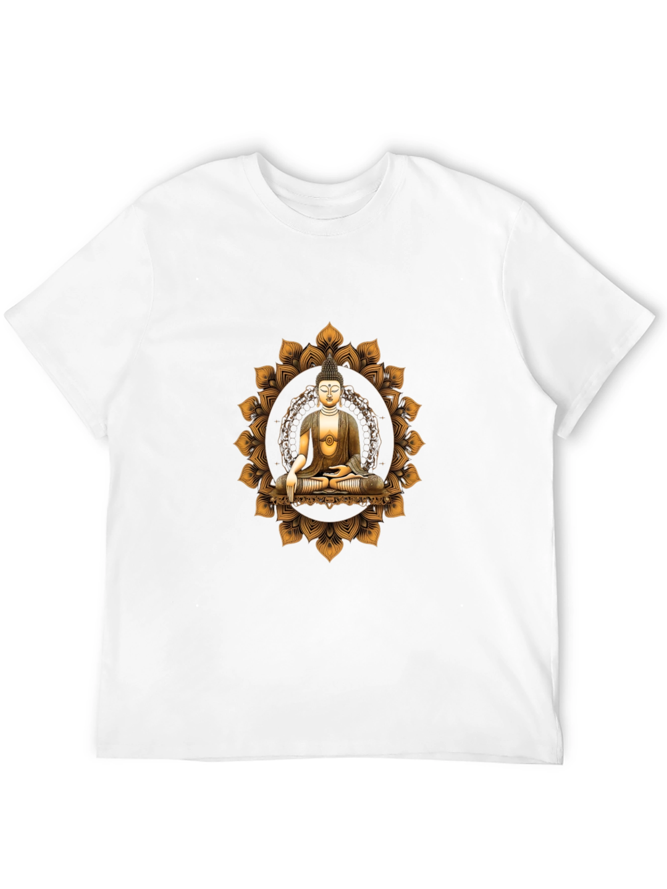 Buddha Mandala Graphic Tee - Black Cotton Comfort