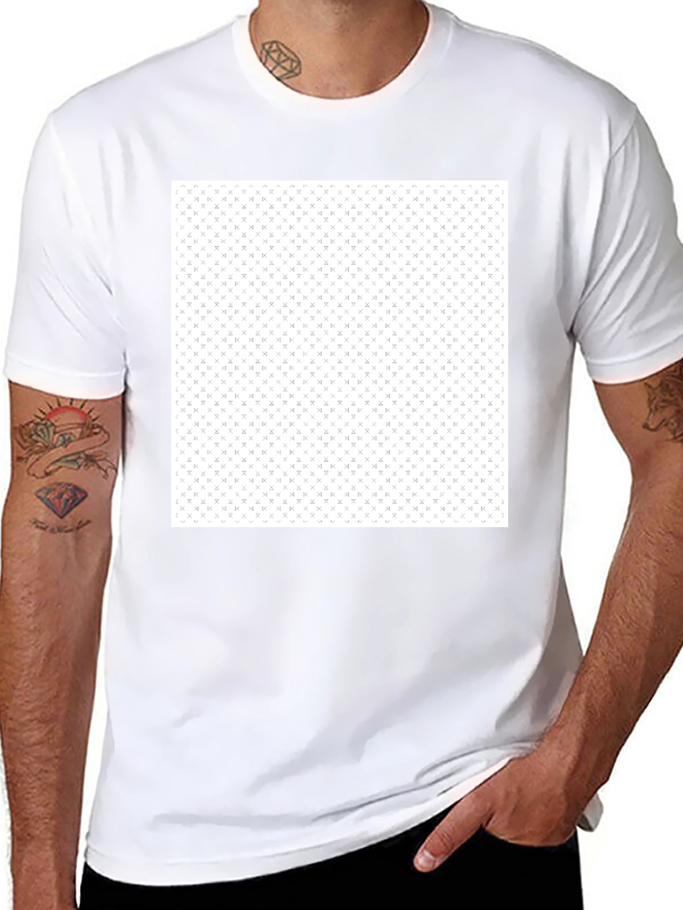 Modern Black T-Shirt with Geometric Pattern