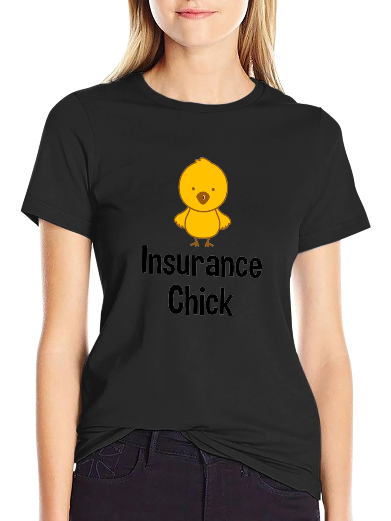 Insurance Chick T-Shirt - Funny and Unique Design