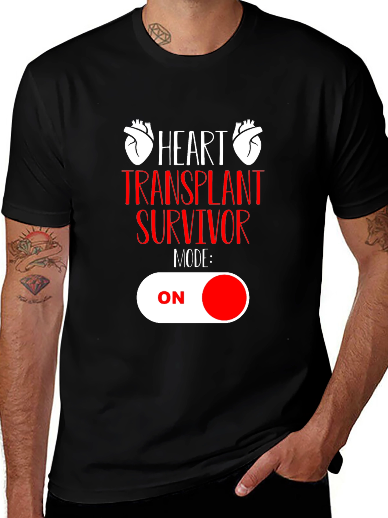 Heart Transplant Survivor Mode ON Graphic Tee