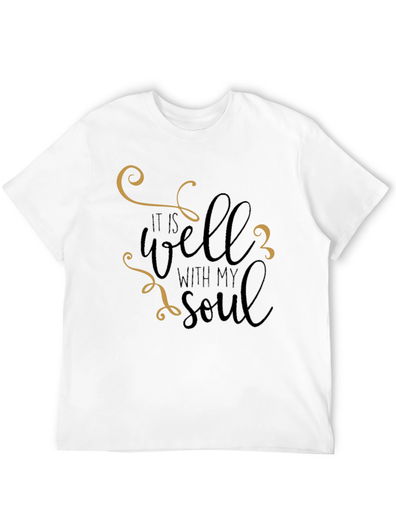 It Is Well With My Soul Black Graphic Tee