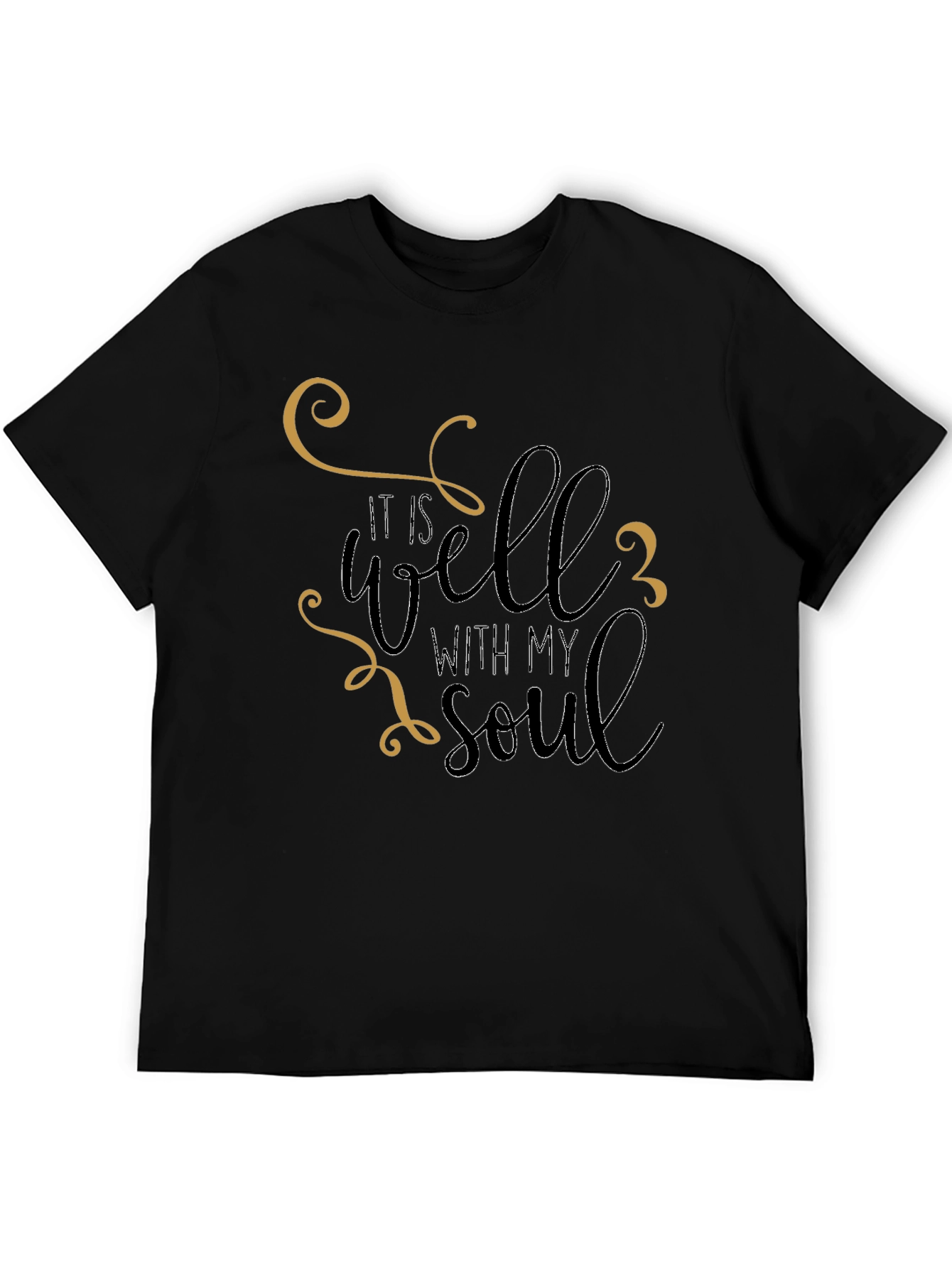 It Is Well With My Soul Black Graphic Tee