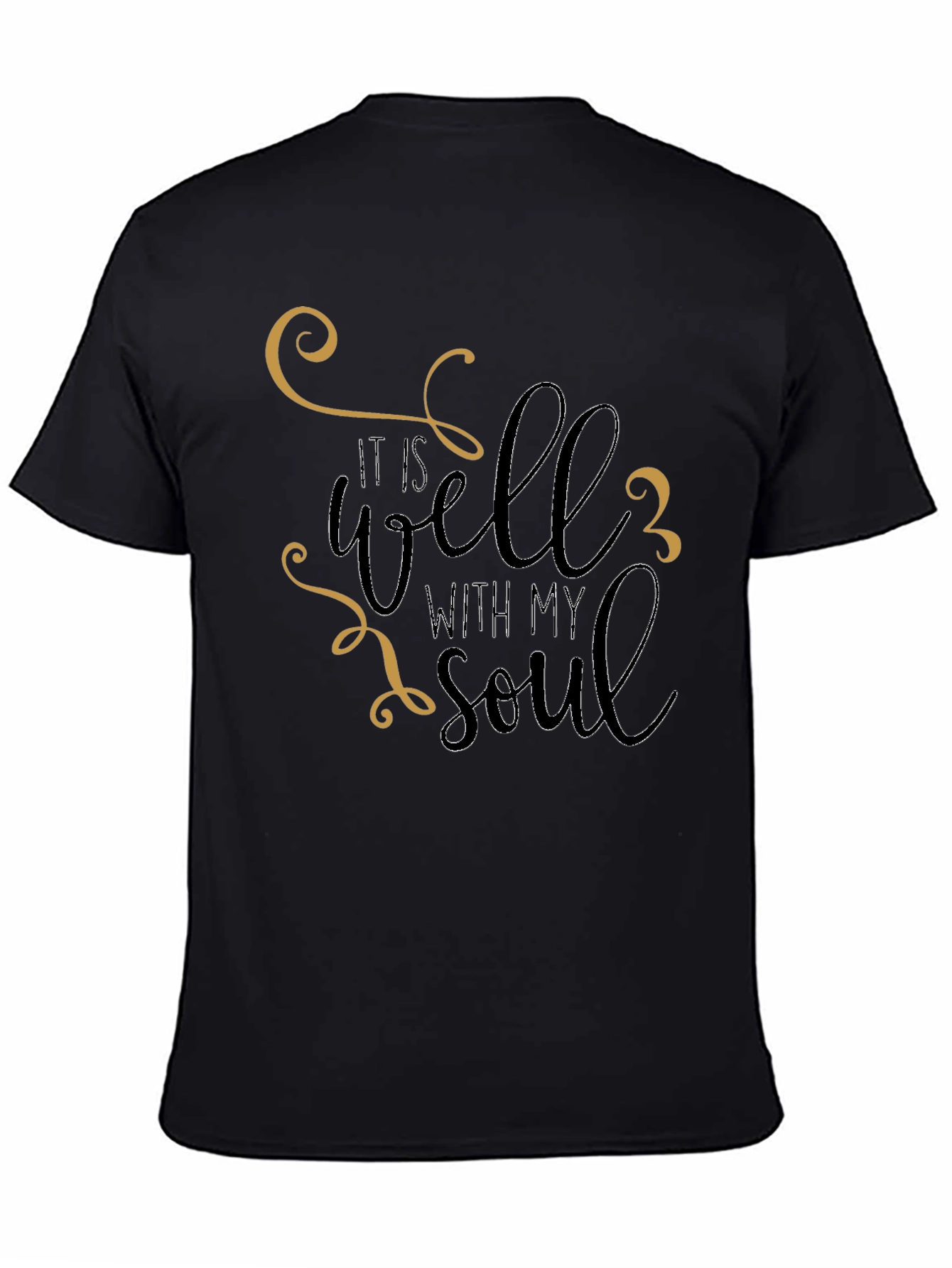 It Is Well With My Soul Black Graphic Tee