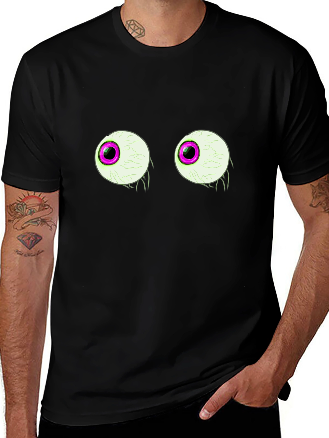 Eye See You Black Graphic Tee