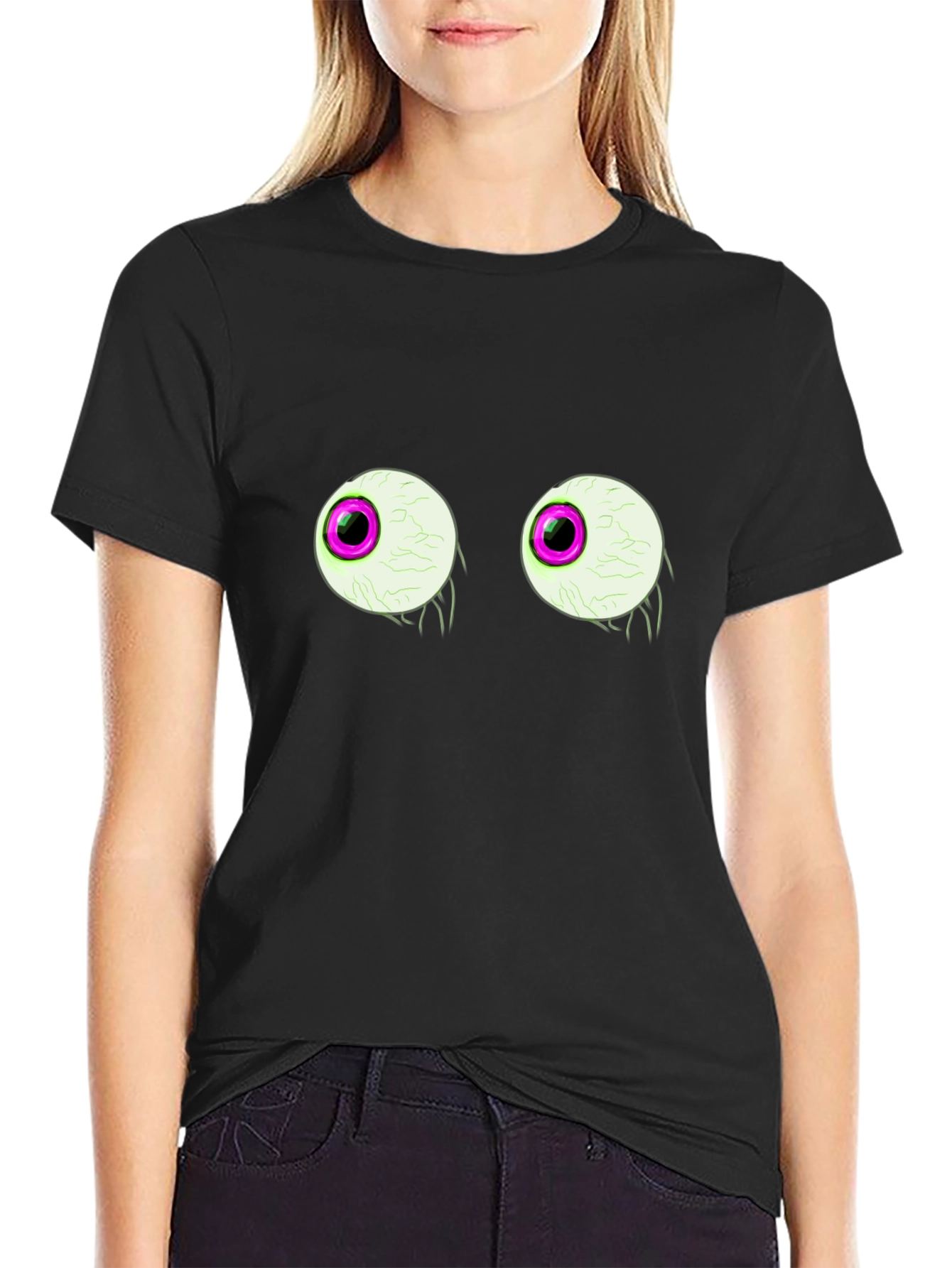 Eye See You Black Graphic Tee
