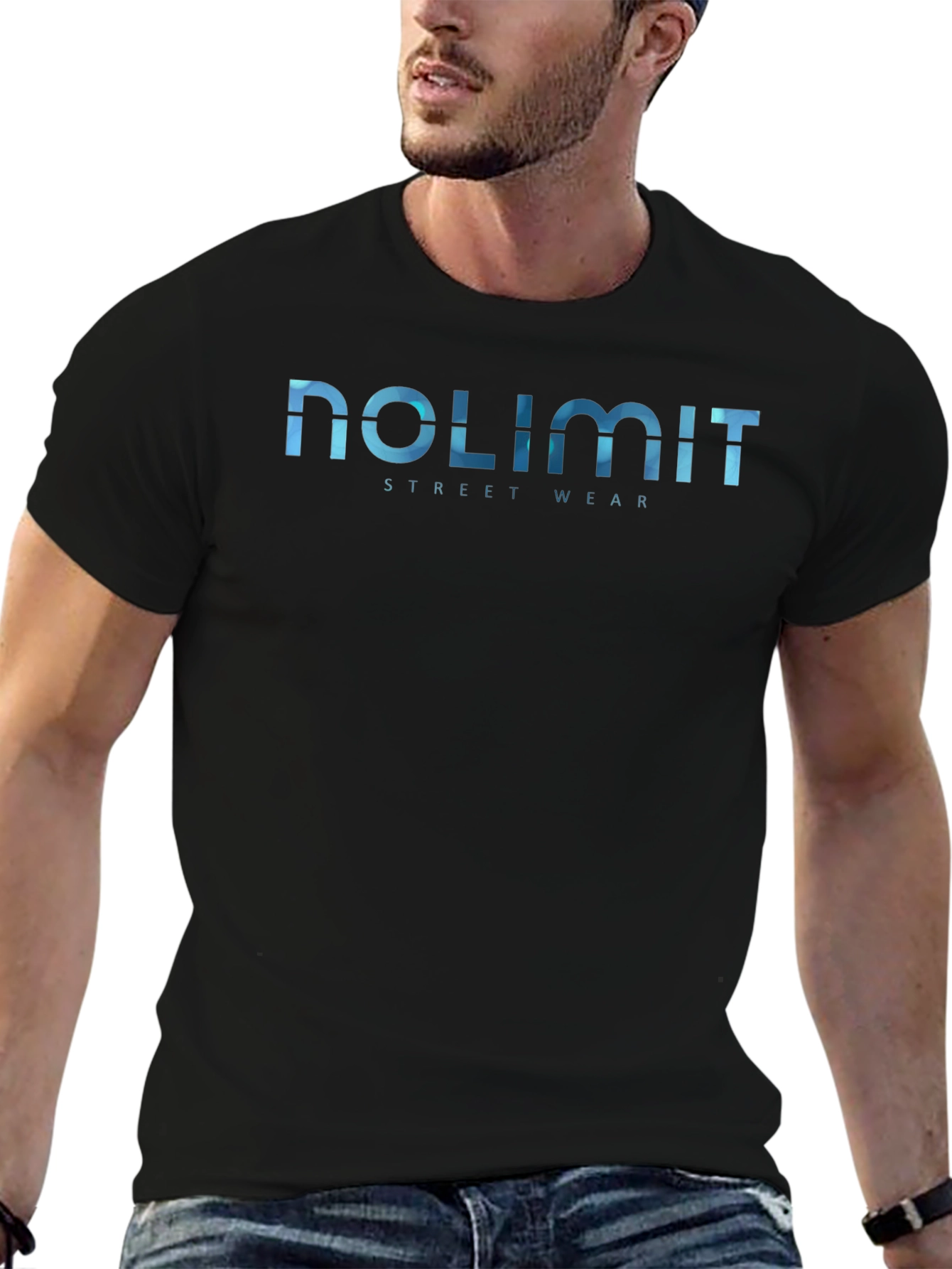 No Limit Street Wear Black Tee