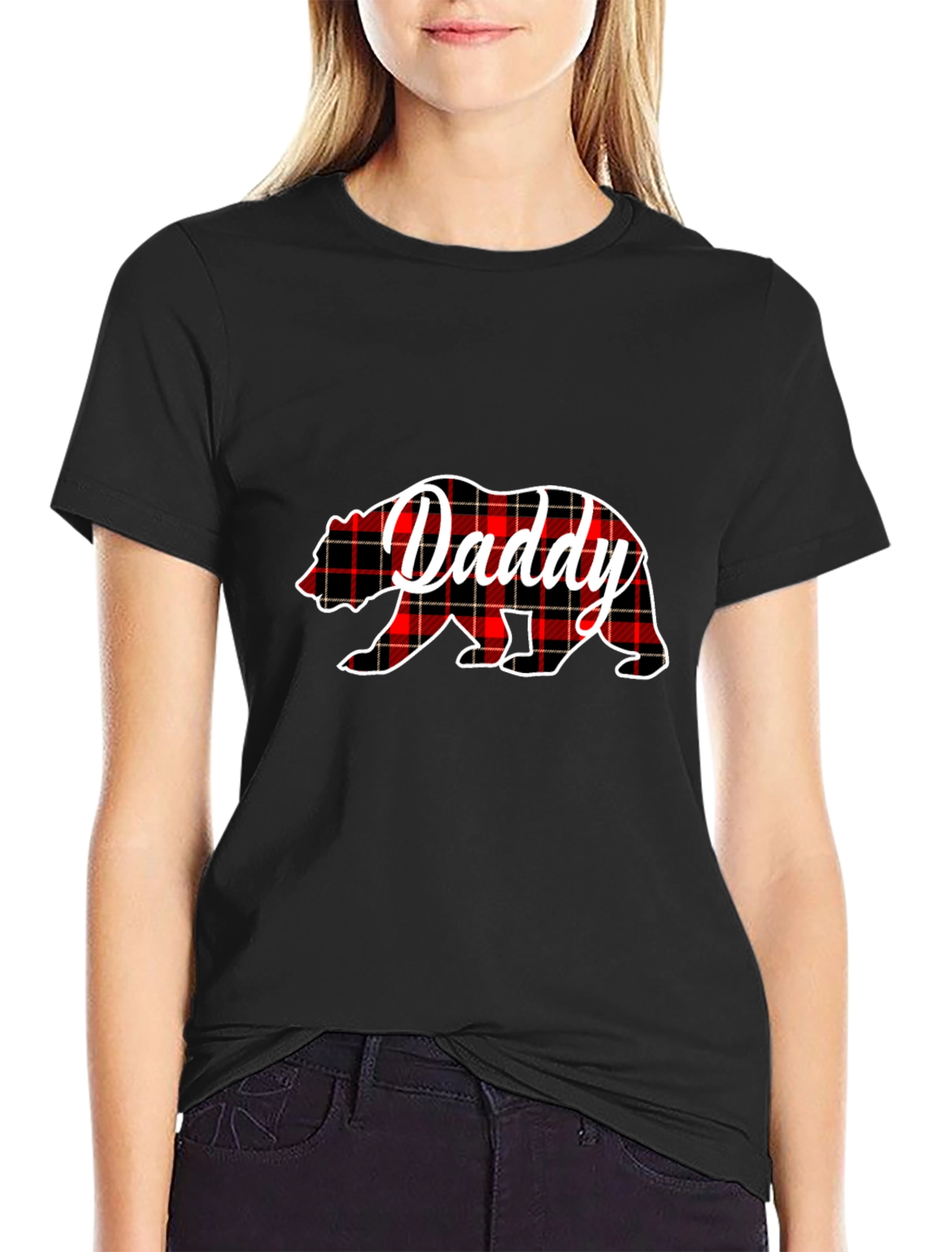 Daddy Bear Plaid T-Shirt - Fathers Day Gift