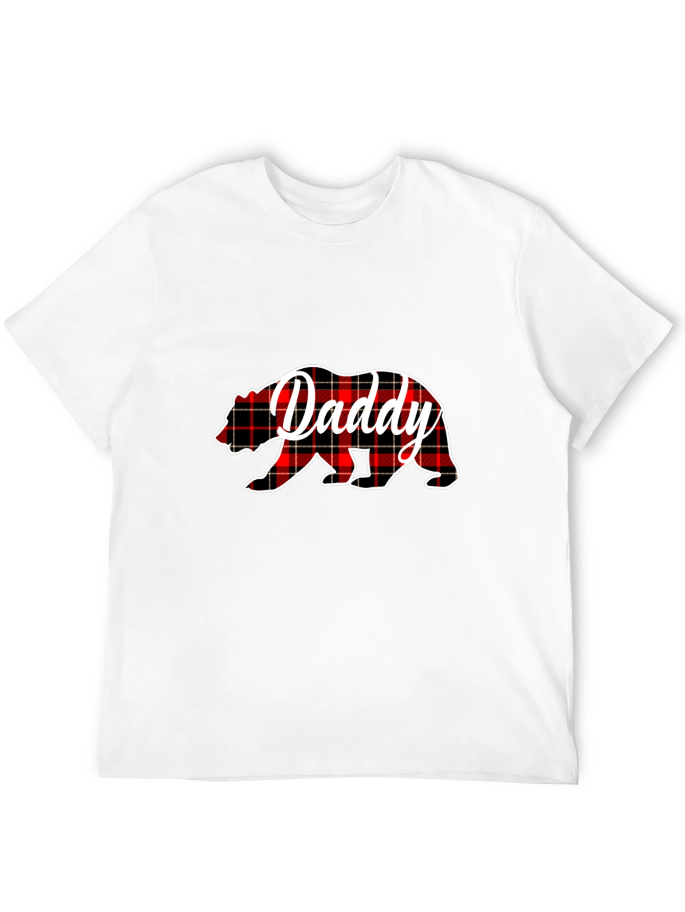 Daddy Bear Plaid T-Shirt - Fathers Day Gift