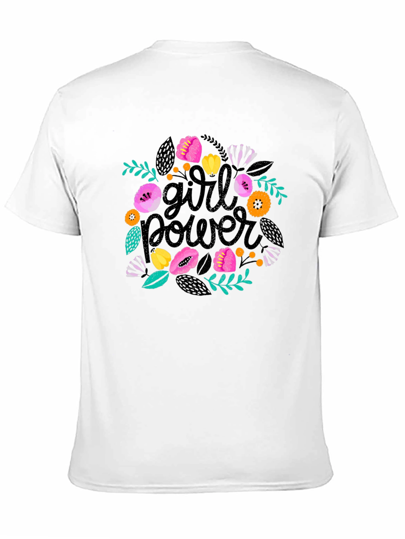 Girl Power Floral Tee - Empowering Womens T-Shirt