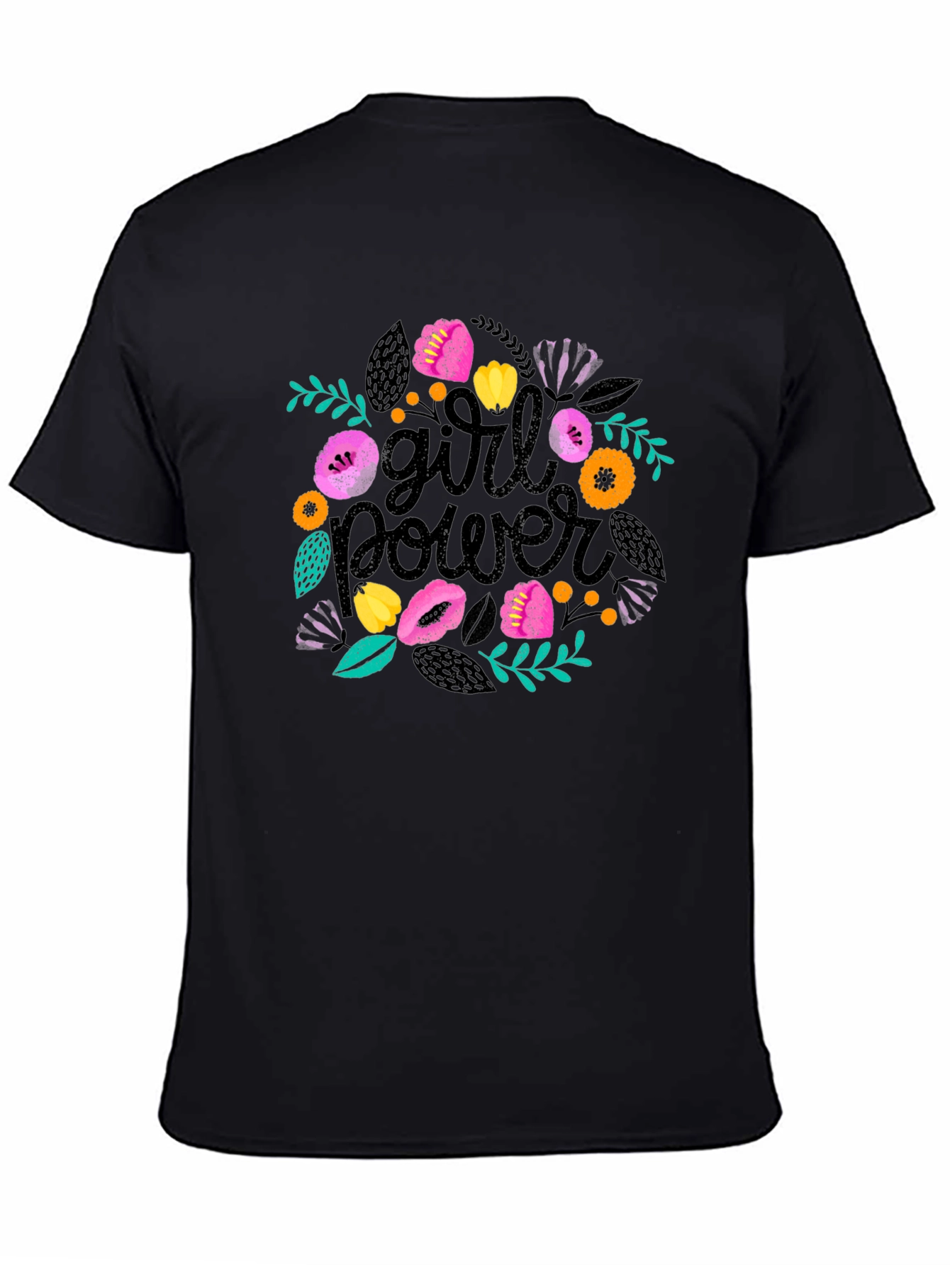 Girl Power Floral Tee - Empowering Womens T-Shirt