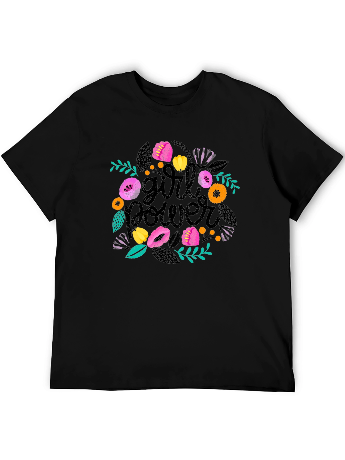 Girl Power Floral Tee - Empowering Womens T-Shirt