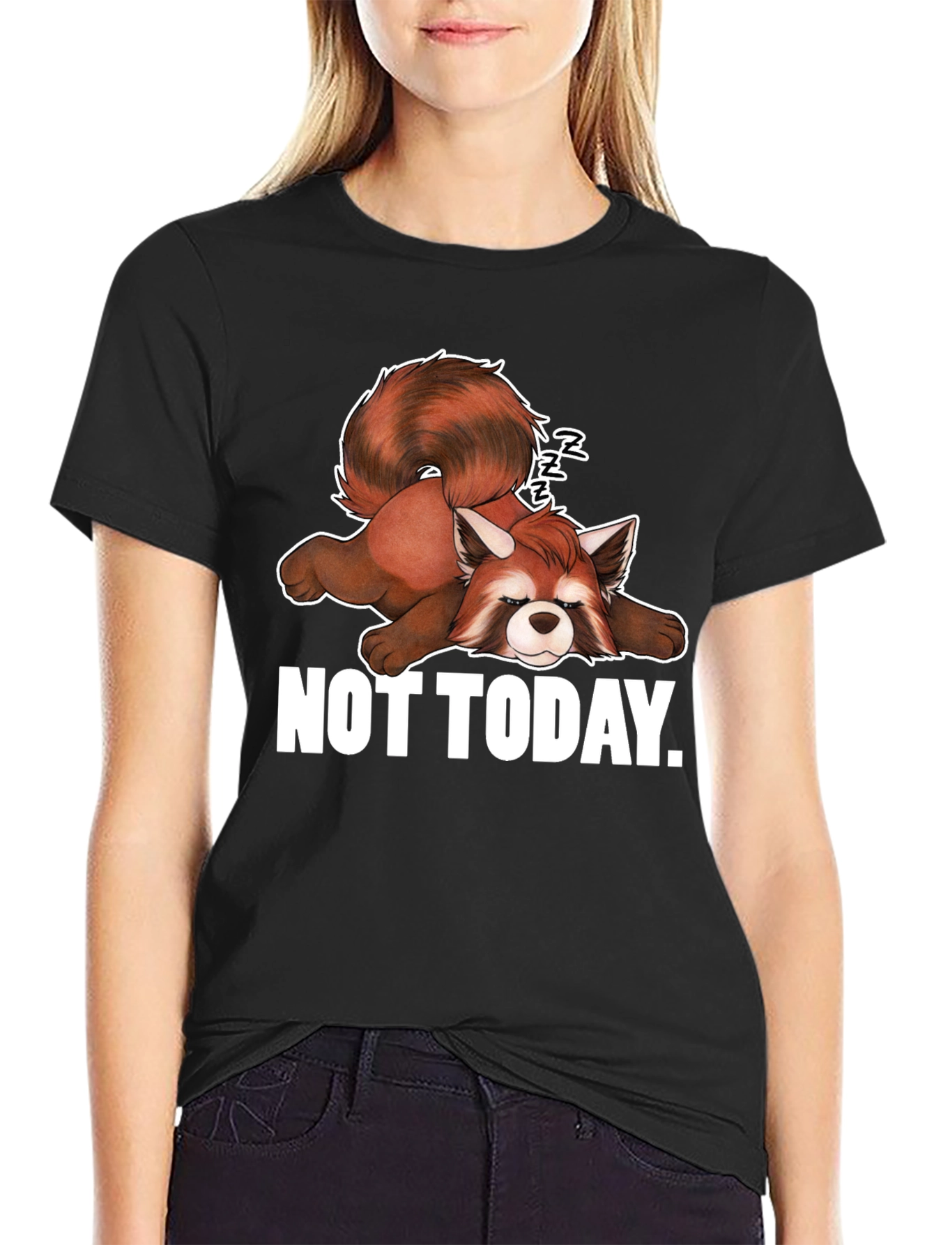 Lazy Red Panda Graphic T-Shirt - Not Today!