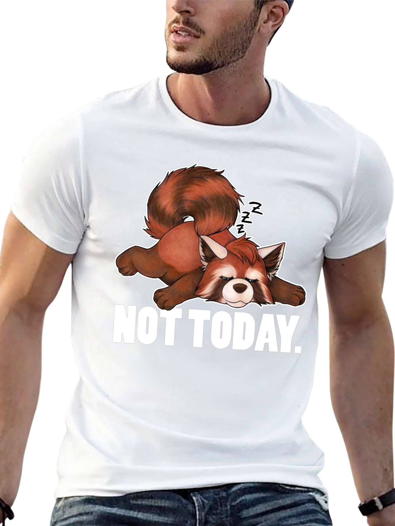 Lazy Red Panda Graphic T-Shirt - Not Today!