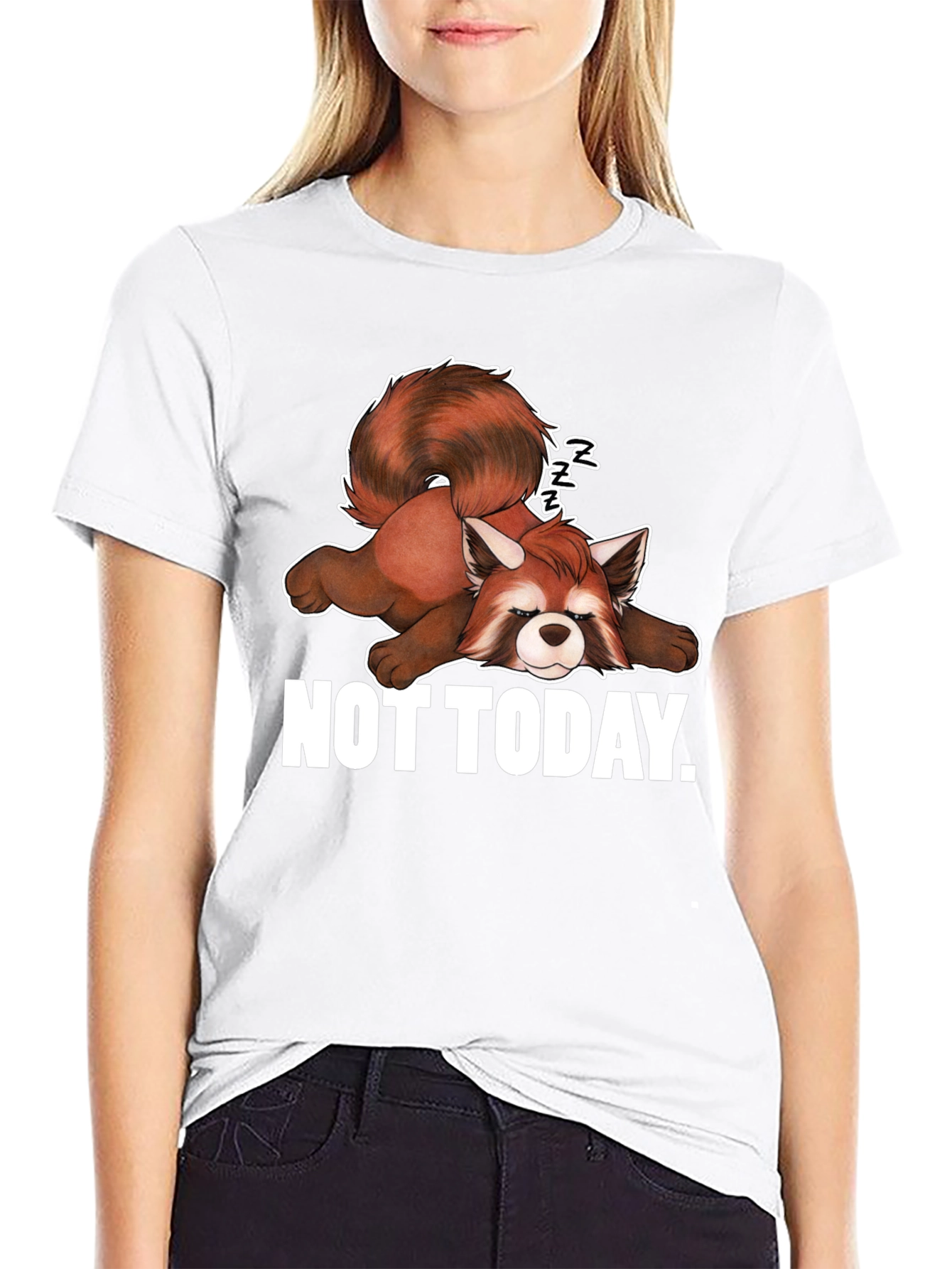 Lazy Red Panda Graphic T-Shirt - Not Today!