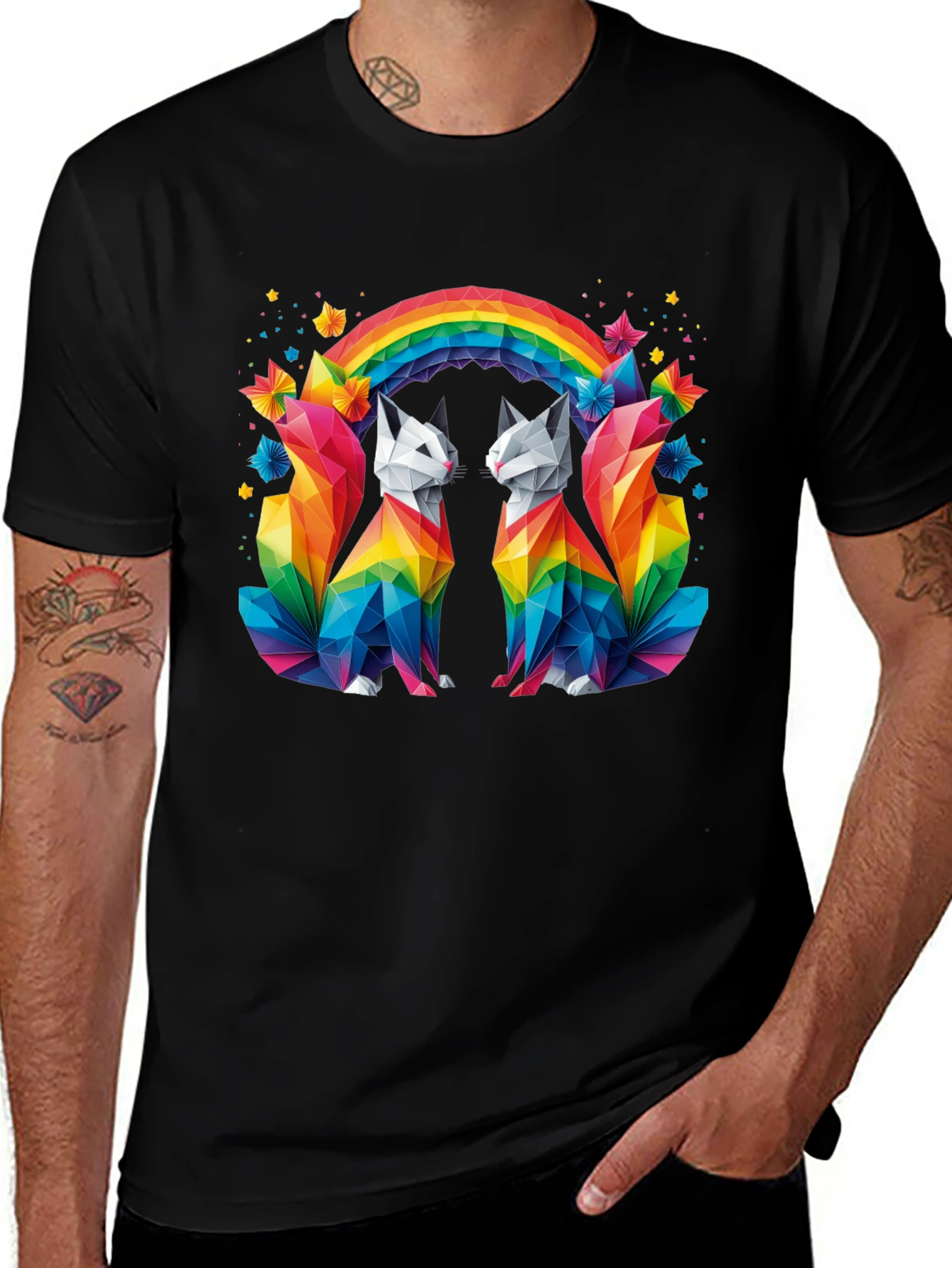Rainbow Cats Graphic Tee