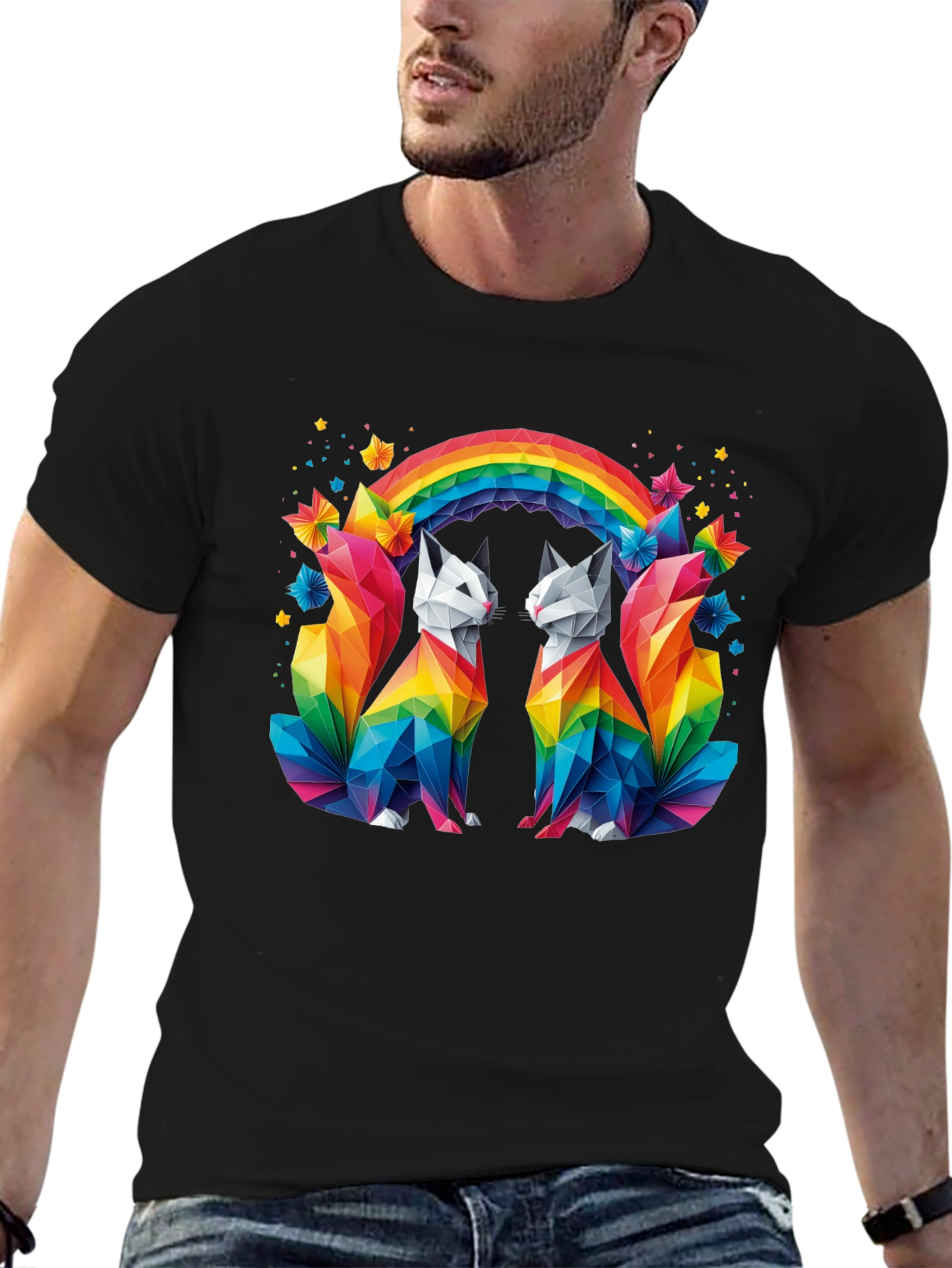 Rainbow Cats Graphic Tee