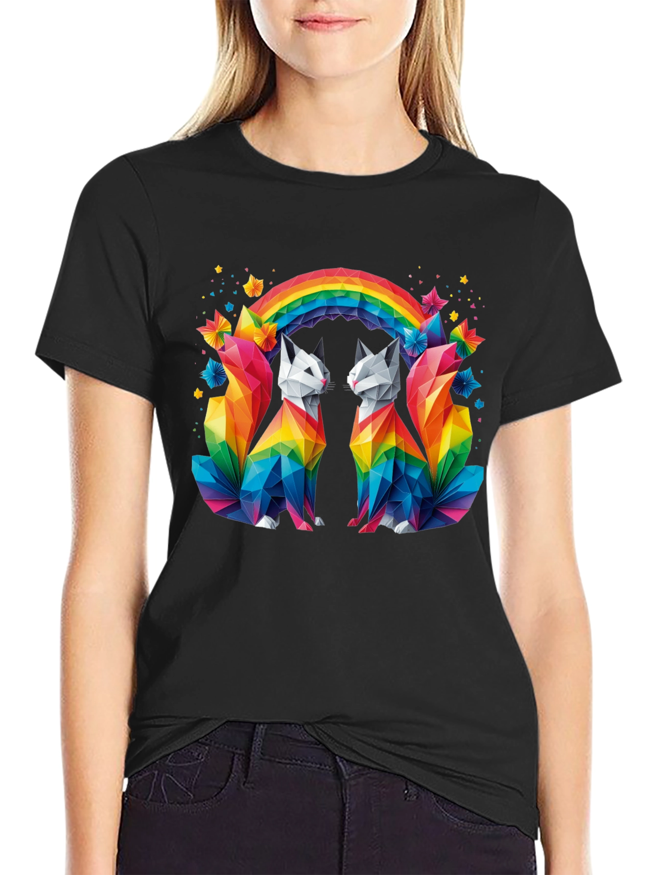 Rainbow Cats Graphic Tee