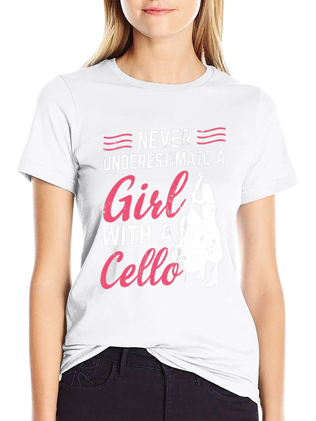 Never Underestimate A Girl With a Cello T-Shirt