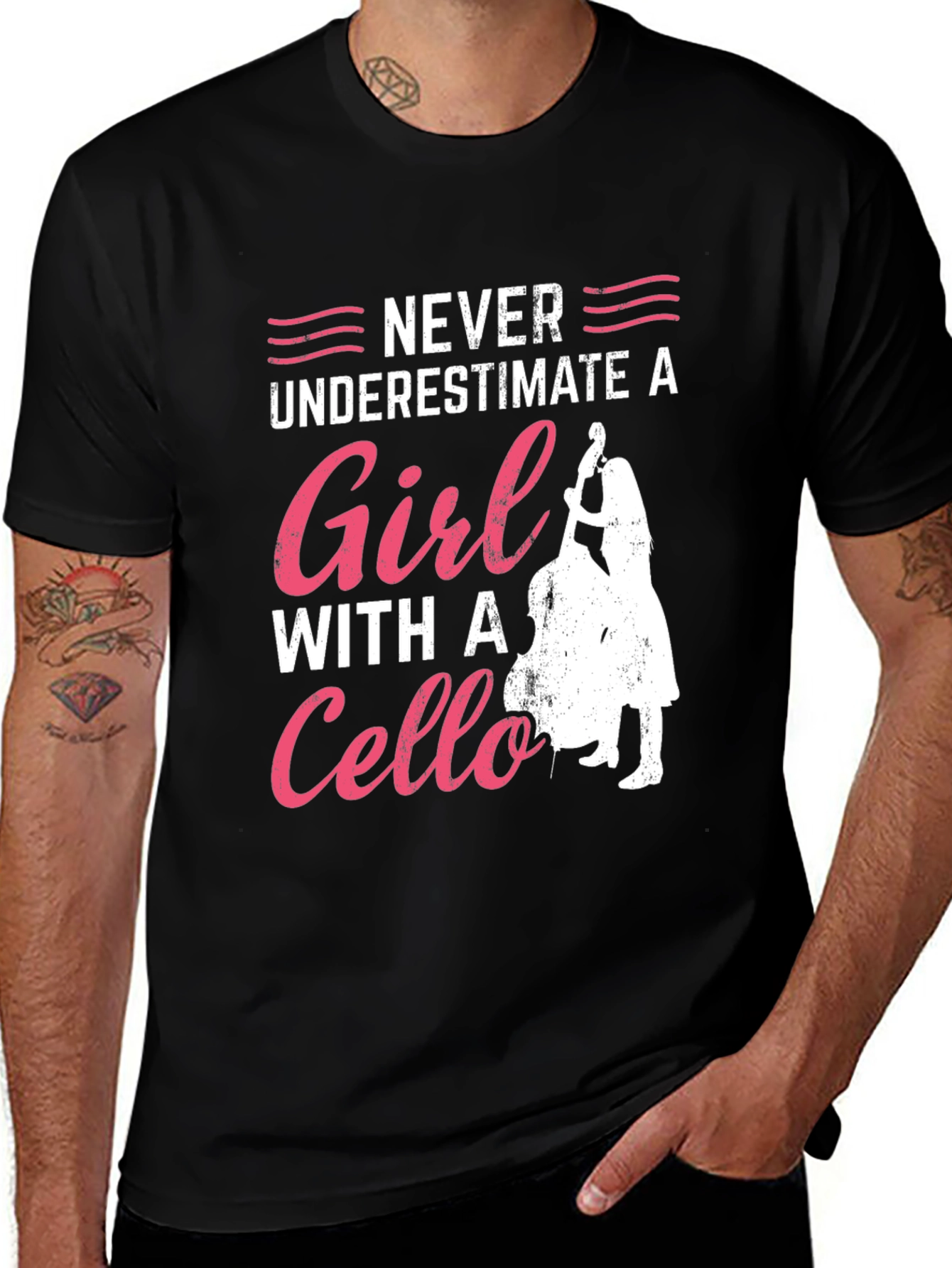 Never Underestimate A Girl With a Cello T-Shirt