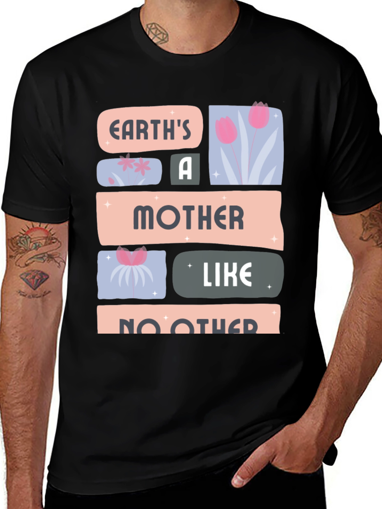Earths Mother Black Graphic Tee