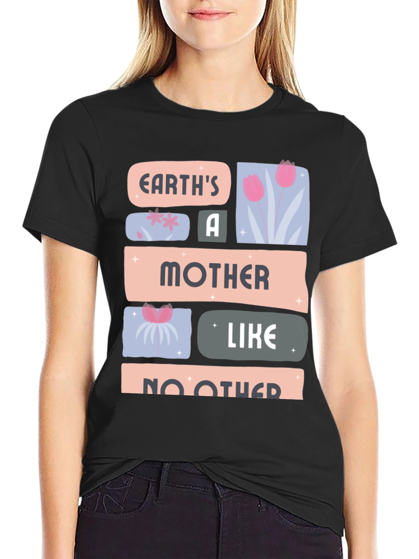 Earths Mother Black Graphic Tee