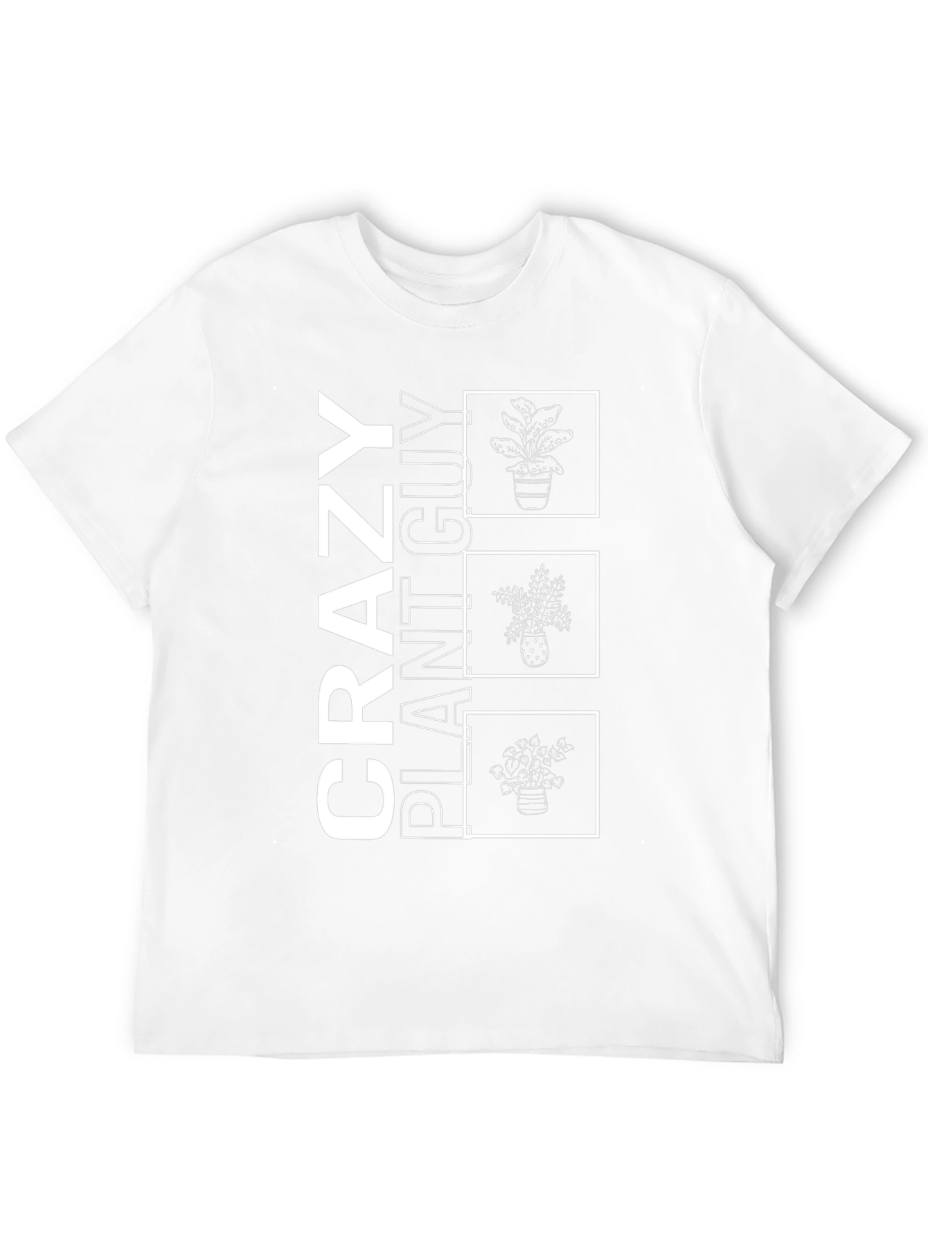 Crazy Plant Guy Black T-Shirt
