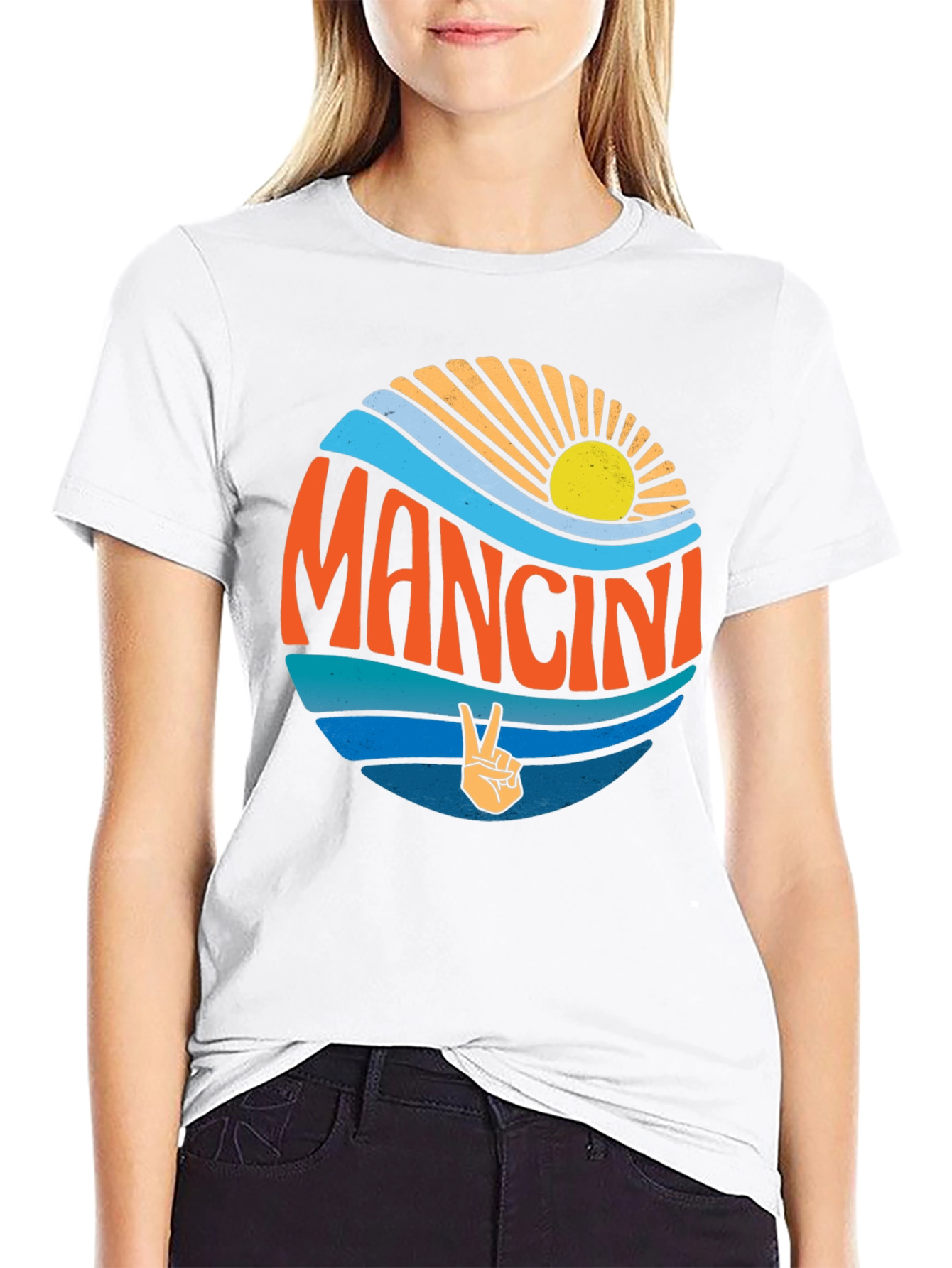 Mancini Peace Sign Graphic T-Shirt