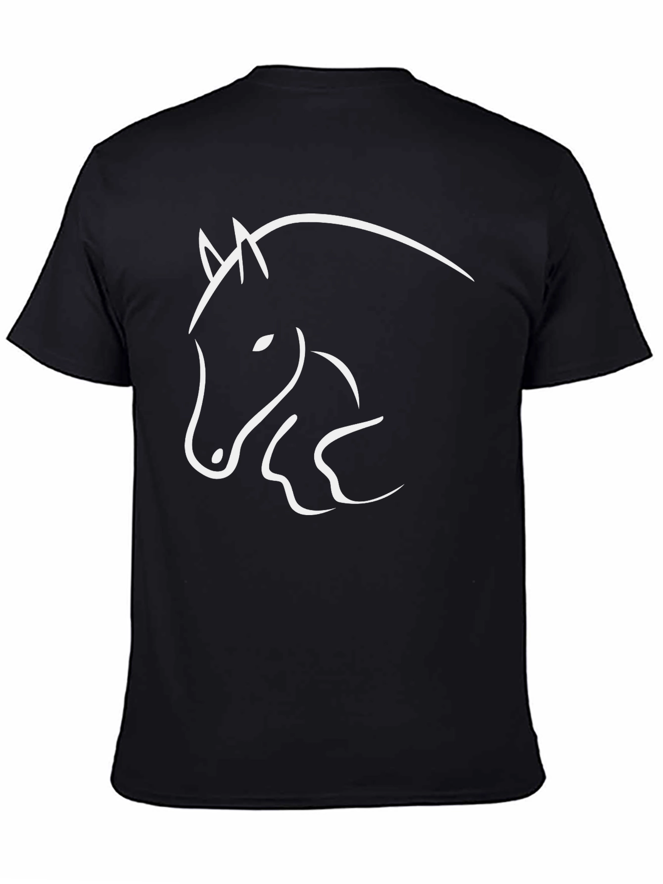 Horse Graphic Tee - Black Casual Shirt
