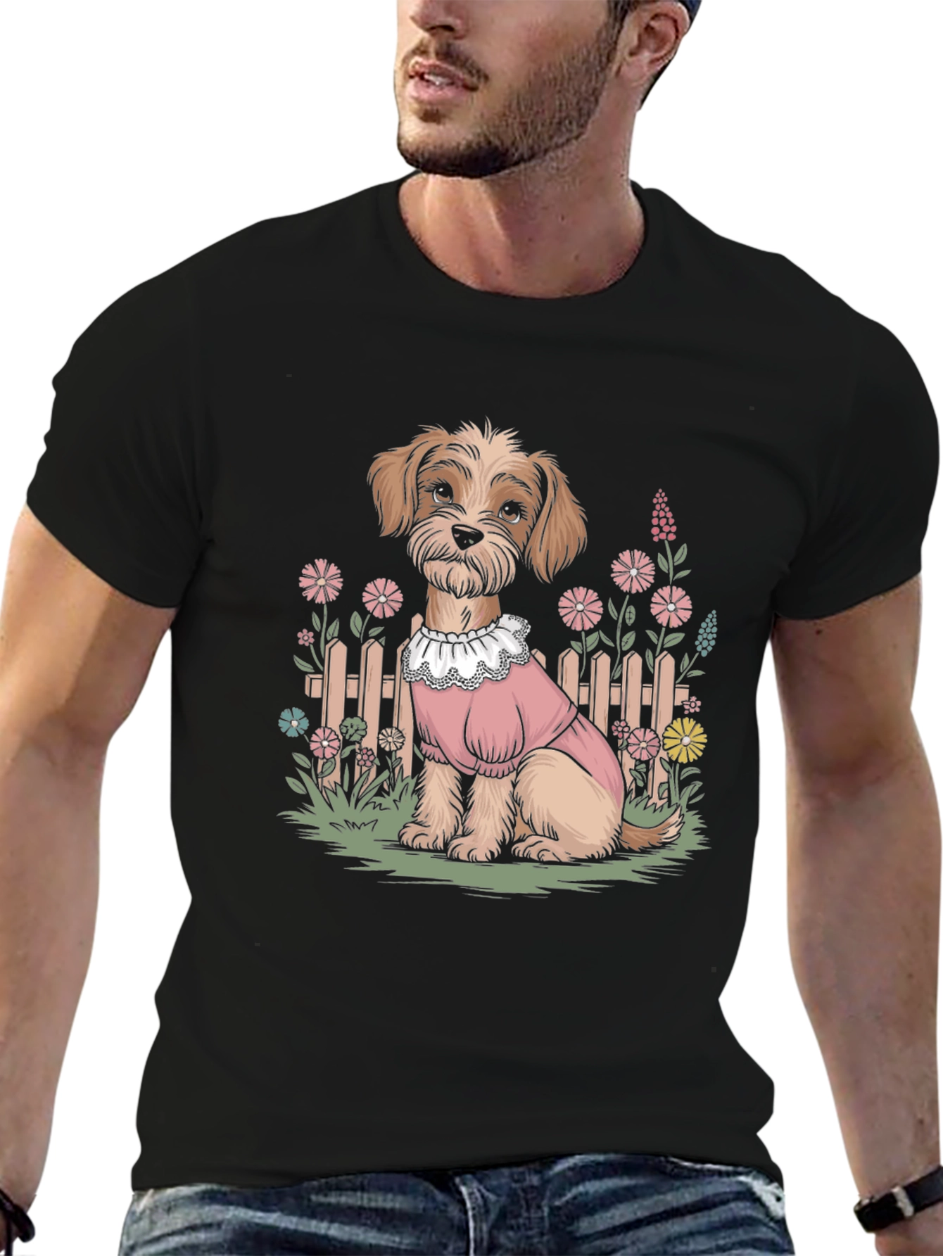 Dog in Garden T-Shirt