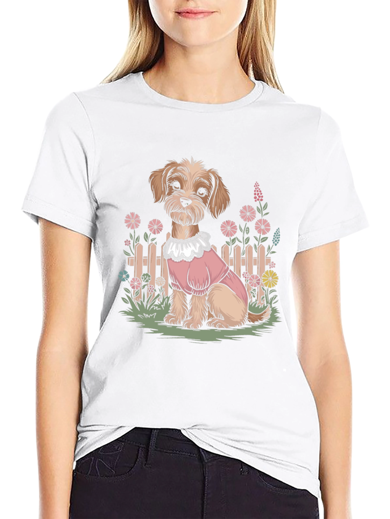 Dog in Garden T-Shirt