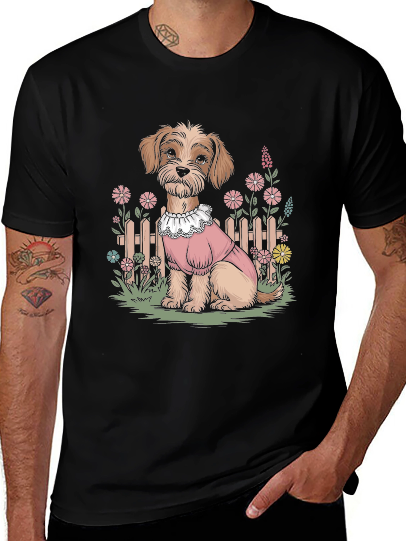 Dog in Garden T-Shirt