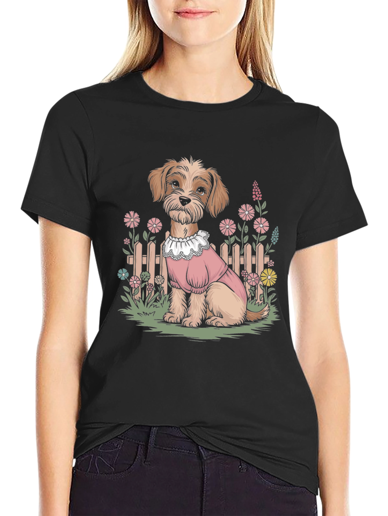 Dog in Garden T-Shirt