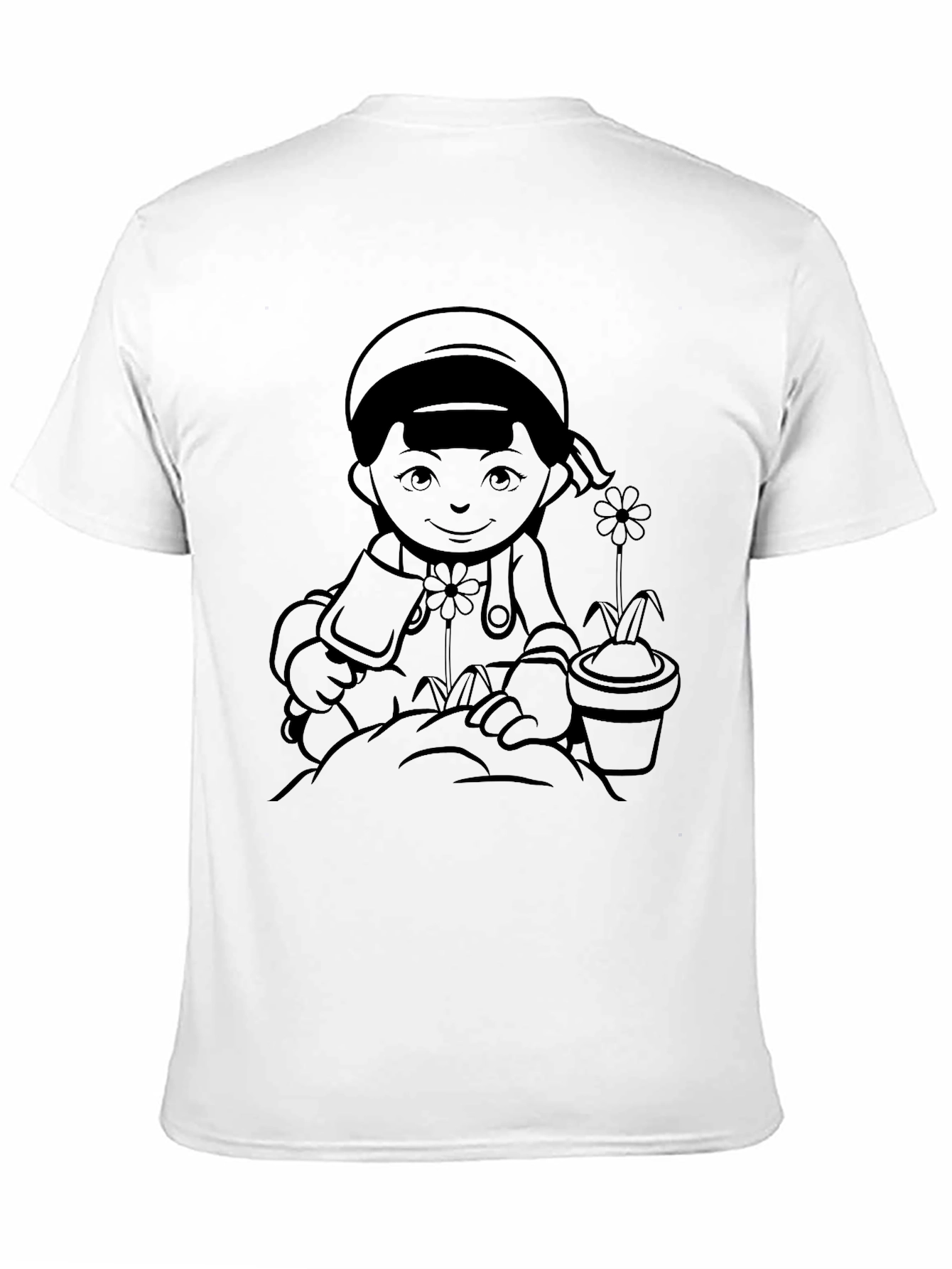 Gardener Girl Black T-Shirt