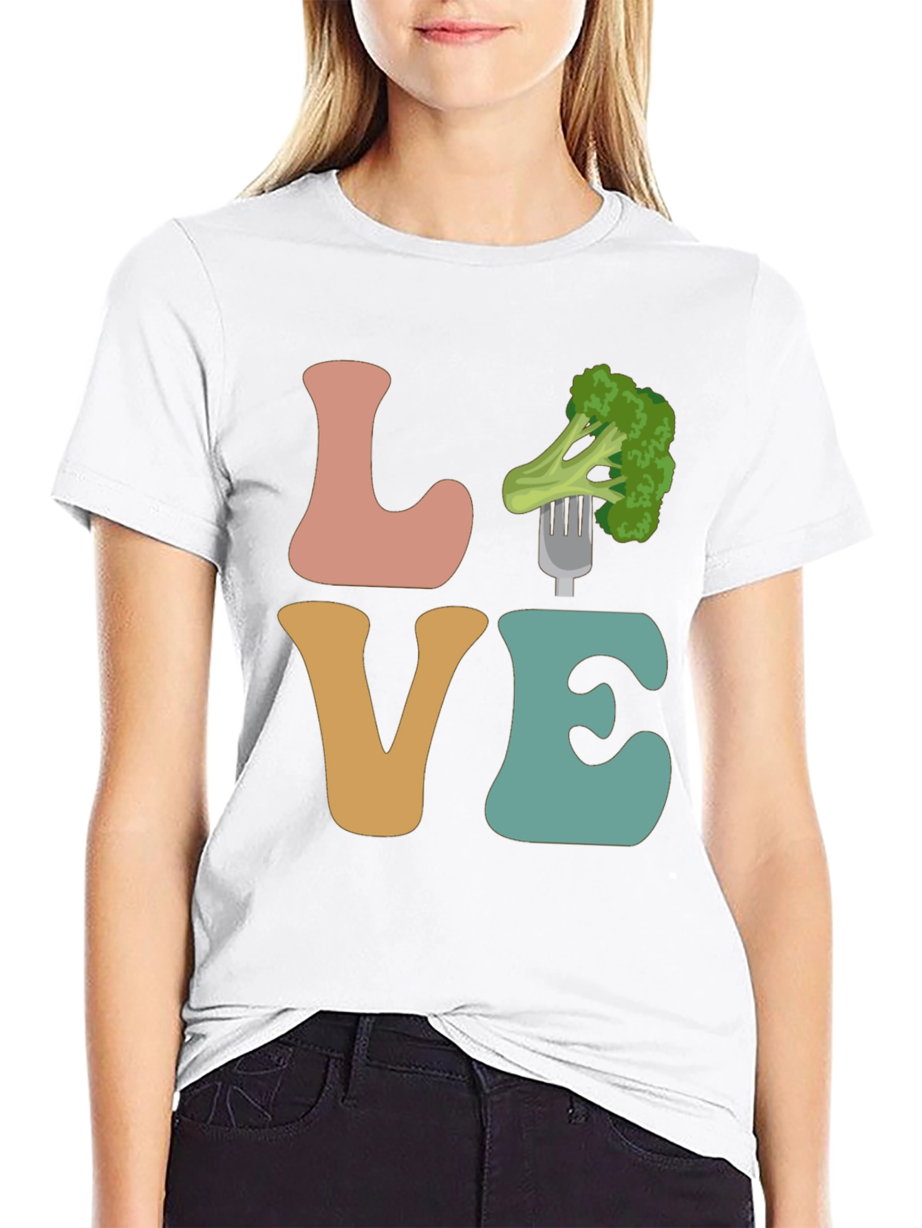 Vegan Love Broccoli Graphic Tee - Unisex T-Shirt