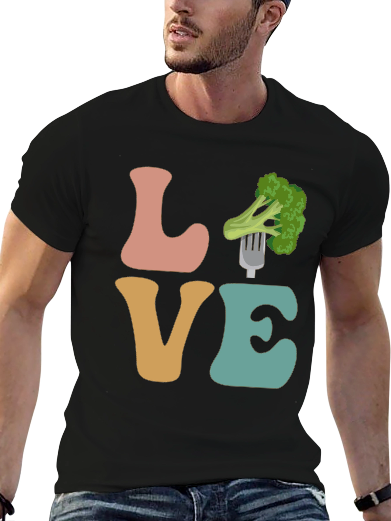 Vegan Love Broccoli Graphic Tee - Unisex T-Shirt