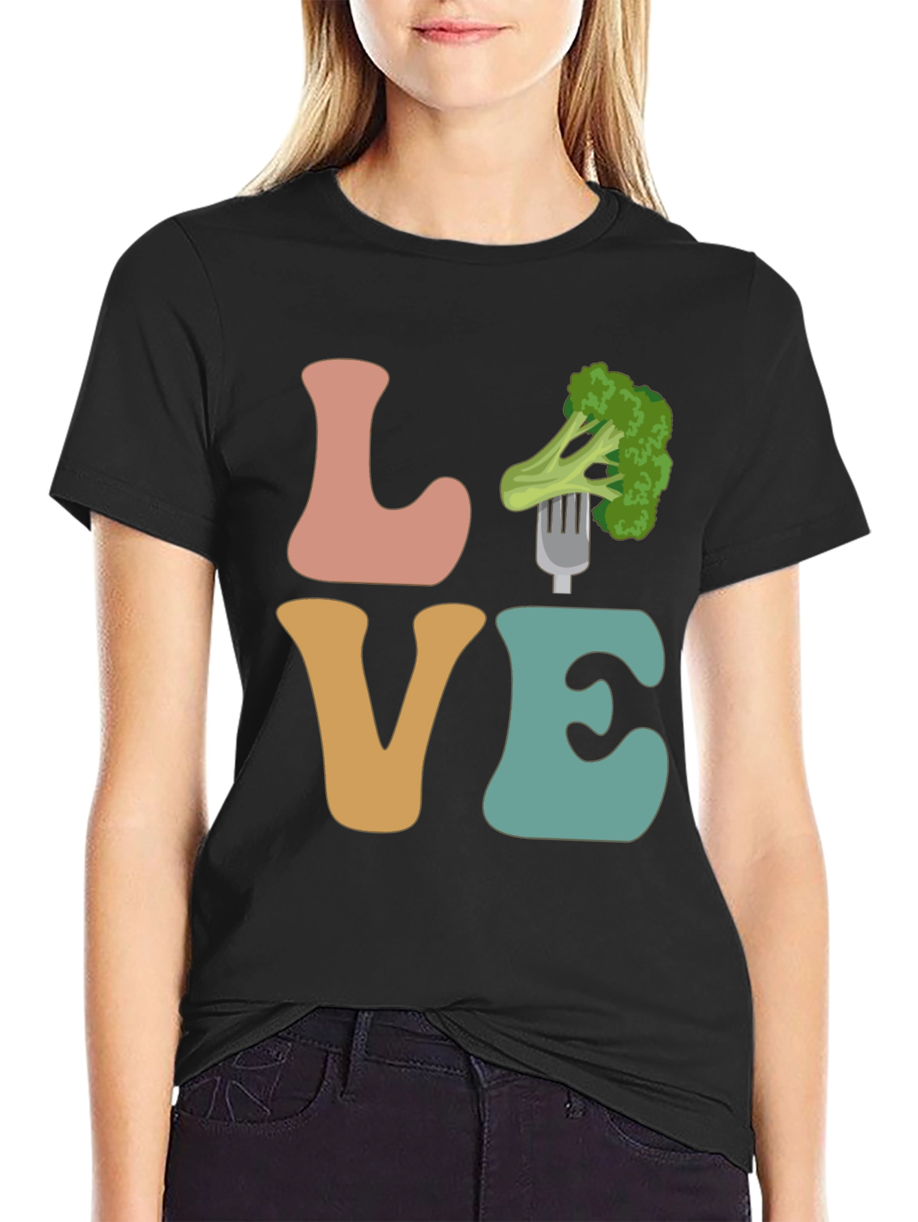 Vegan Love Broccoli Graphic Tee - Unisex T-Shirt